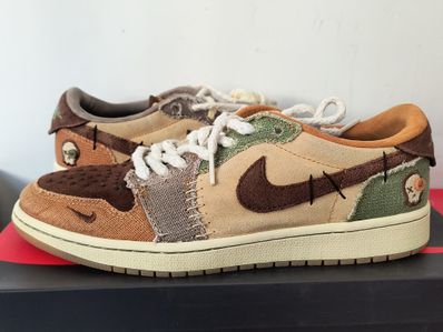 Zion Williamson × Nike Air Jordan 1 Low OG "Flax and Oil Green"