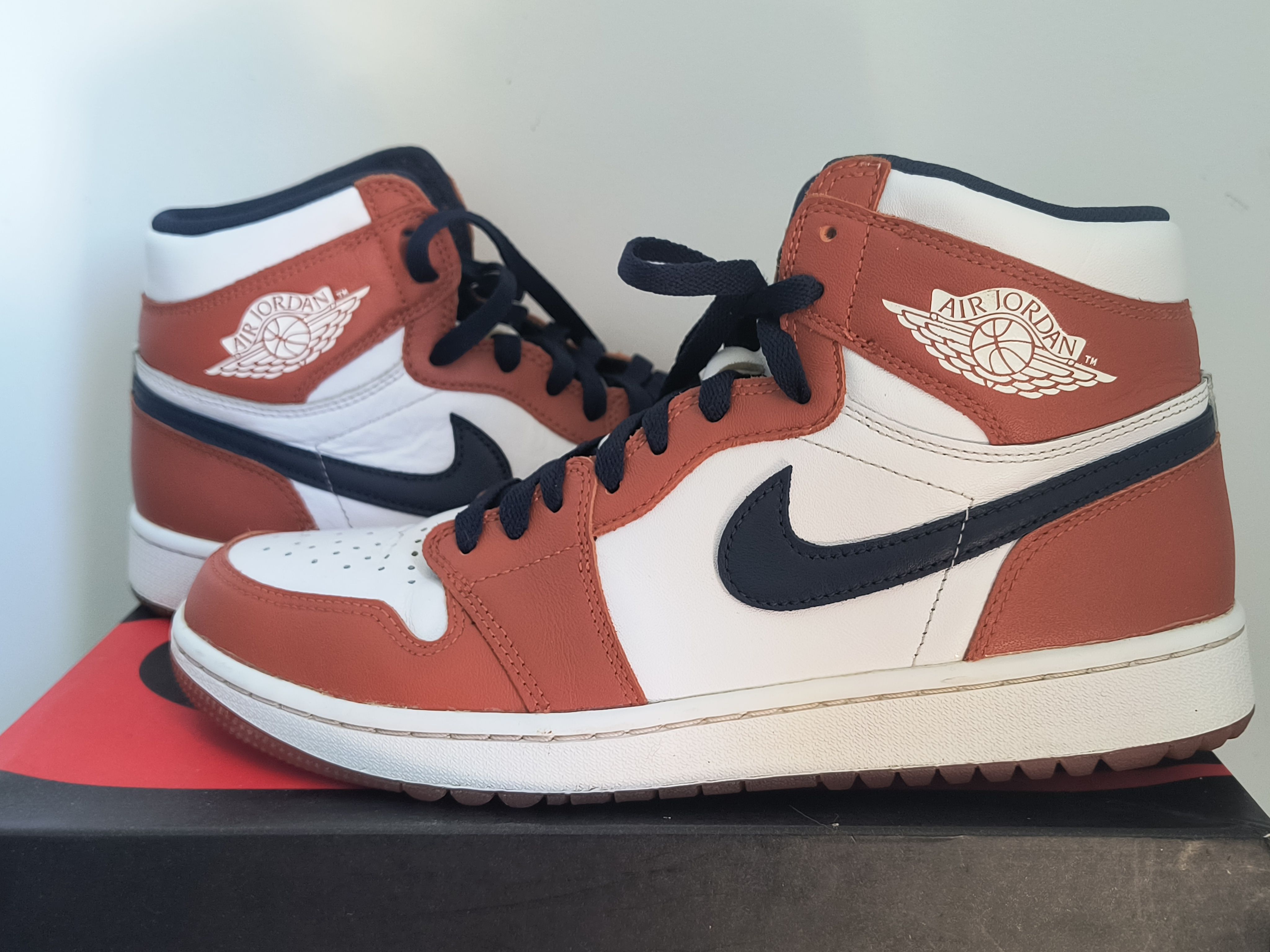 Eastside Golf × Nike Air Jordan 1 High Golf "Burnt Sunrise/Midnight Navy"