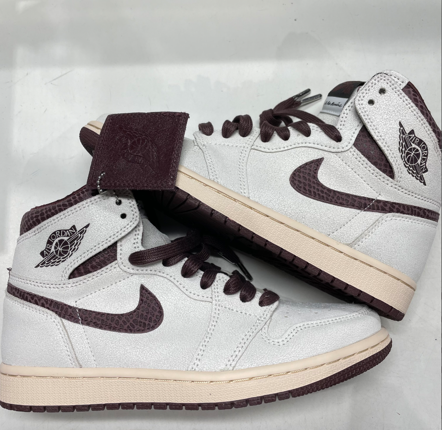 A Ma Maniere × Nike Air Jordan 1 Retro High OG "Sail and Burgundy"