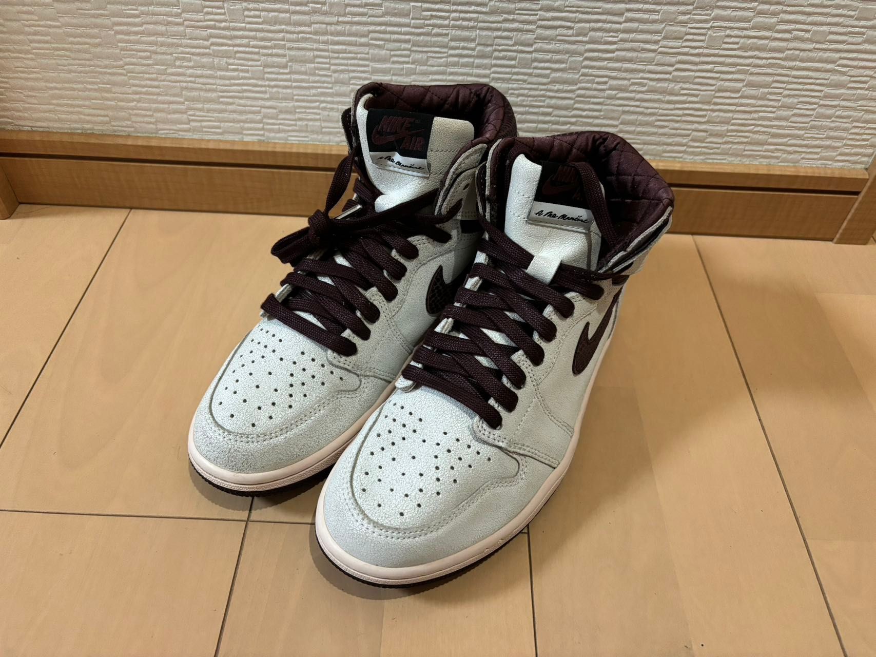 A Ma Maniere × Nike Air Jordan 1 Retro High OG "Sail and Burgundy"