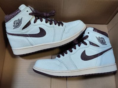 A Ma Maniere × Nike Air Jordan 1 Retro High OG "Sail and Burgundy"