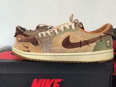 Zion Williamson × Nike Air Jordan 1 Low OG "Flax and Oil Green"