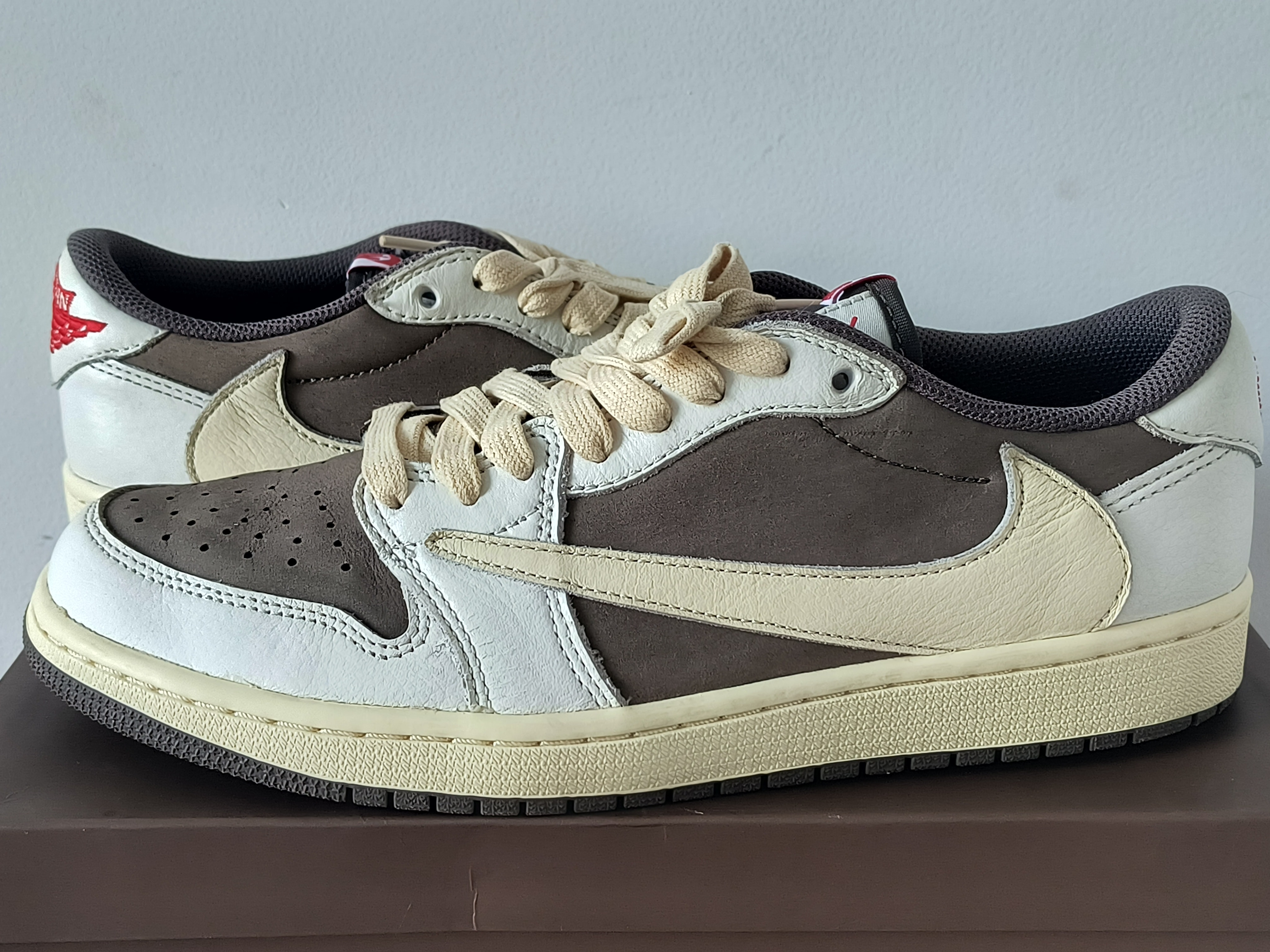 Travis Scott × Nike Air Jordan 1 Low OG SP "Reverse Mocha/Sail and Ridgerock"