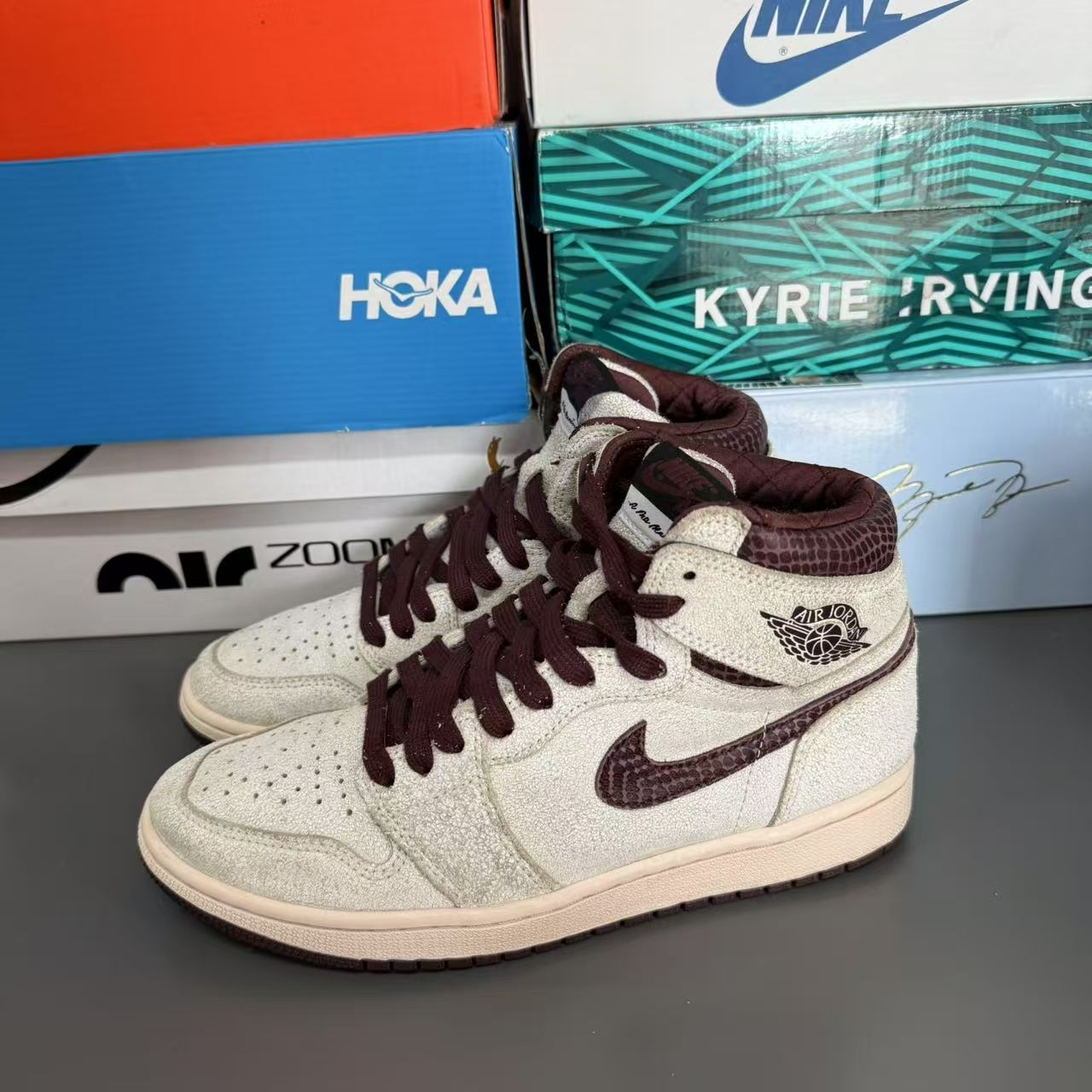 A Ma Maniere × Nike Air Jordan 1 Retro High OG "Sail and Burgundy"