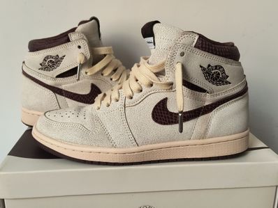 A Ma Maniere × Nike Air Jordan 1 Retro High OG "Sail and Burgundy"
