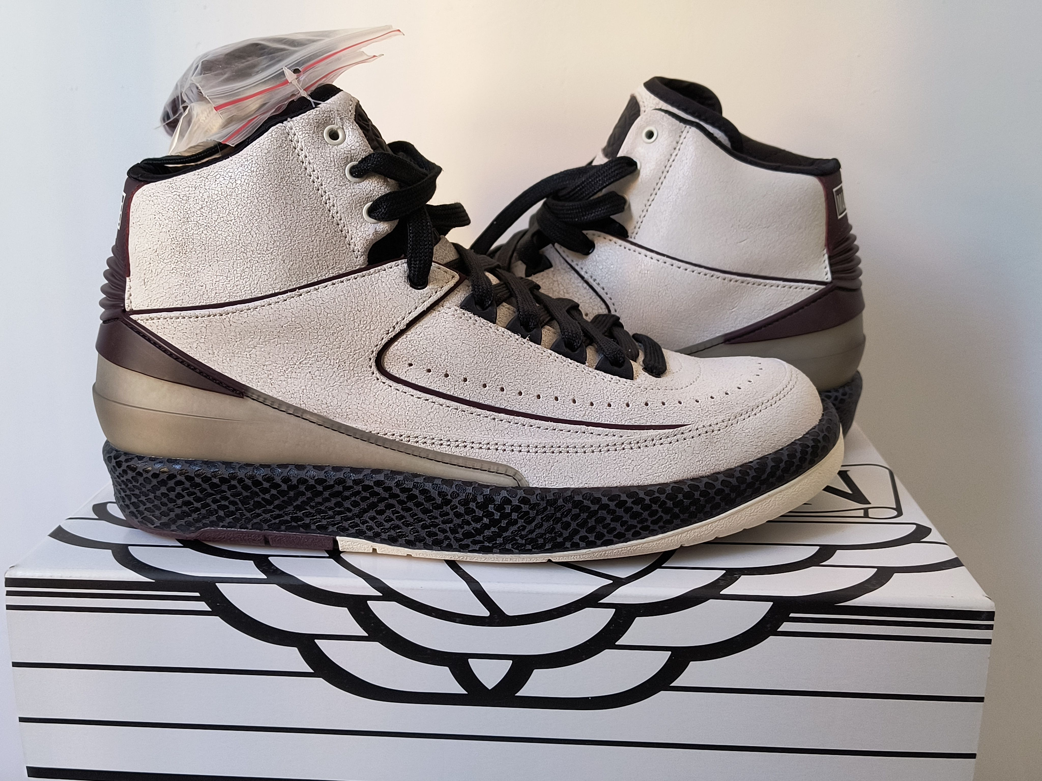 A Ma Maniere × Nike Air Jordan 2 "Airness/Sail and Burgundy"