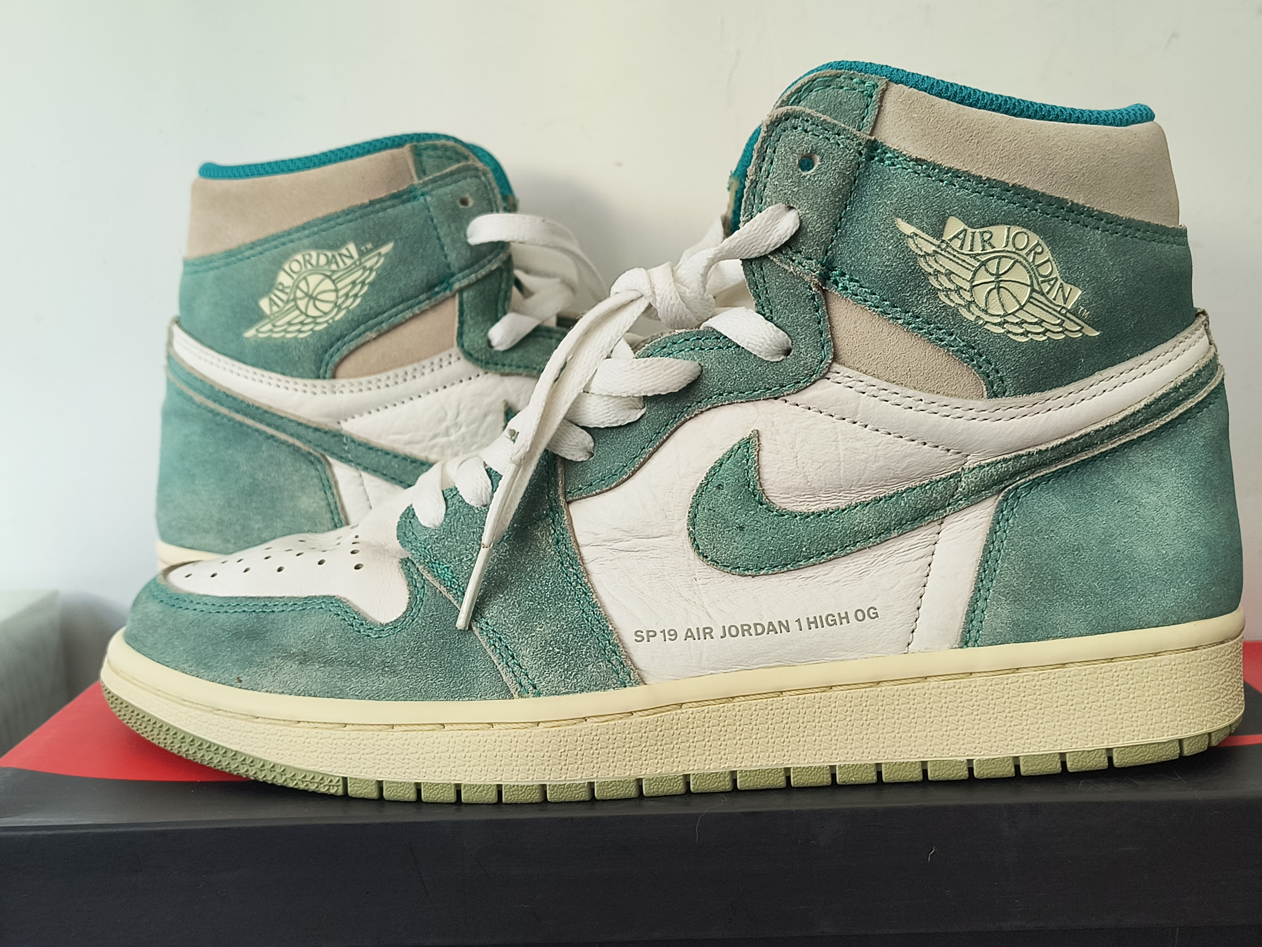 NIKE AIR JORDAN 1 TURBO GREEN　25cm 中古完品 Nike Air Jordan 1 High Turbo Green ナイキ エアジョーダン1