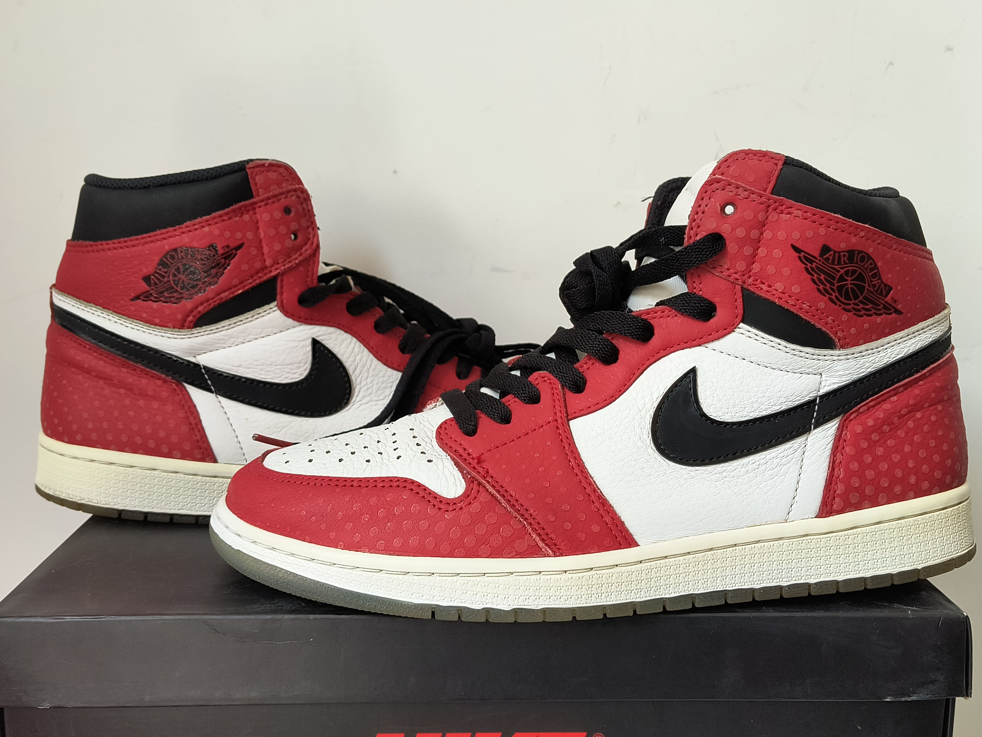 Spiderman × Nike Air Jordan 1 Origin Story "Gym Red/White/Photo Blue/Black"