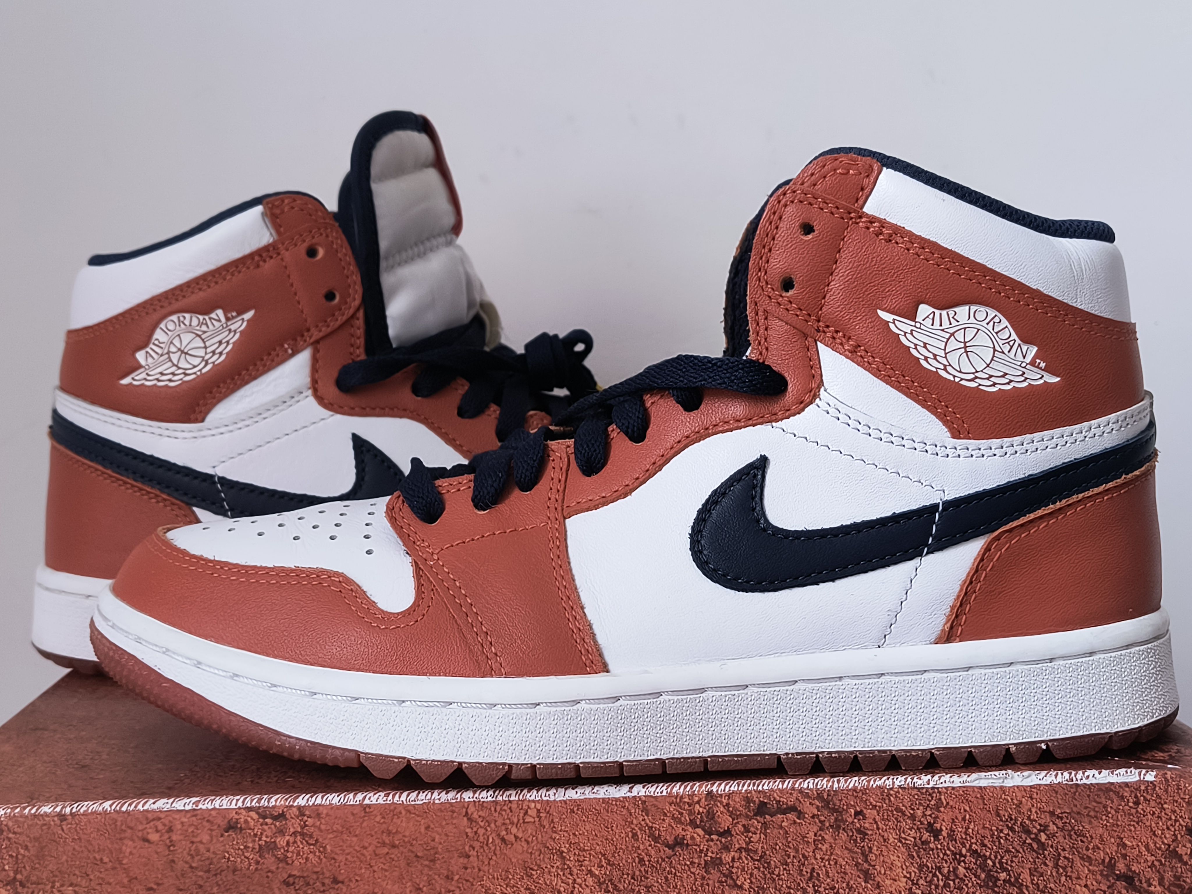 Eastside Golf × Nike Air Jordan 1 High Golf "Burnt Sunrise/Midnight Navy"