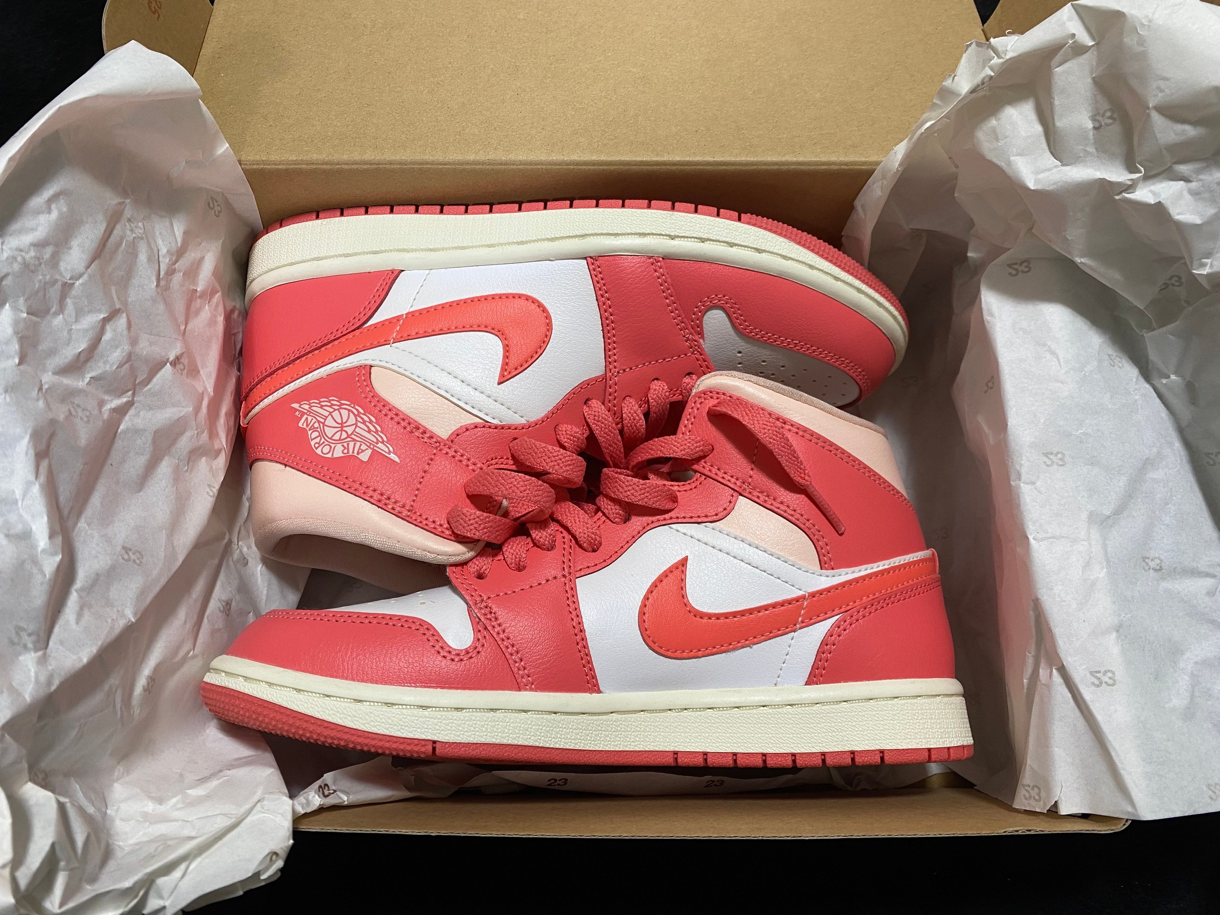 Nike Women's Air Jordan 1 Mid "Strawberries and Cream"