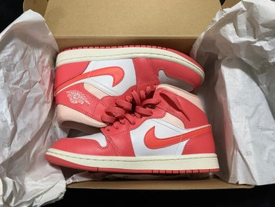 Nike Women's Air Jordan 1 Mid "Strawberries and Cream"