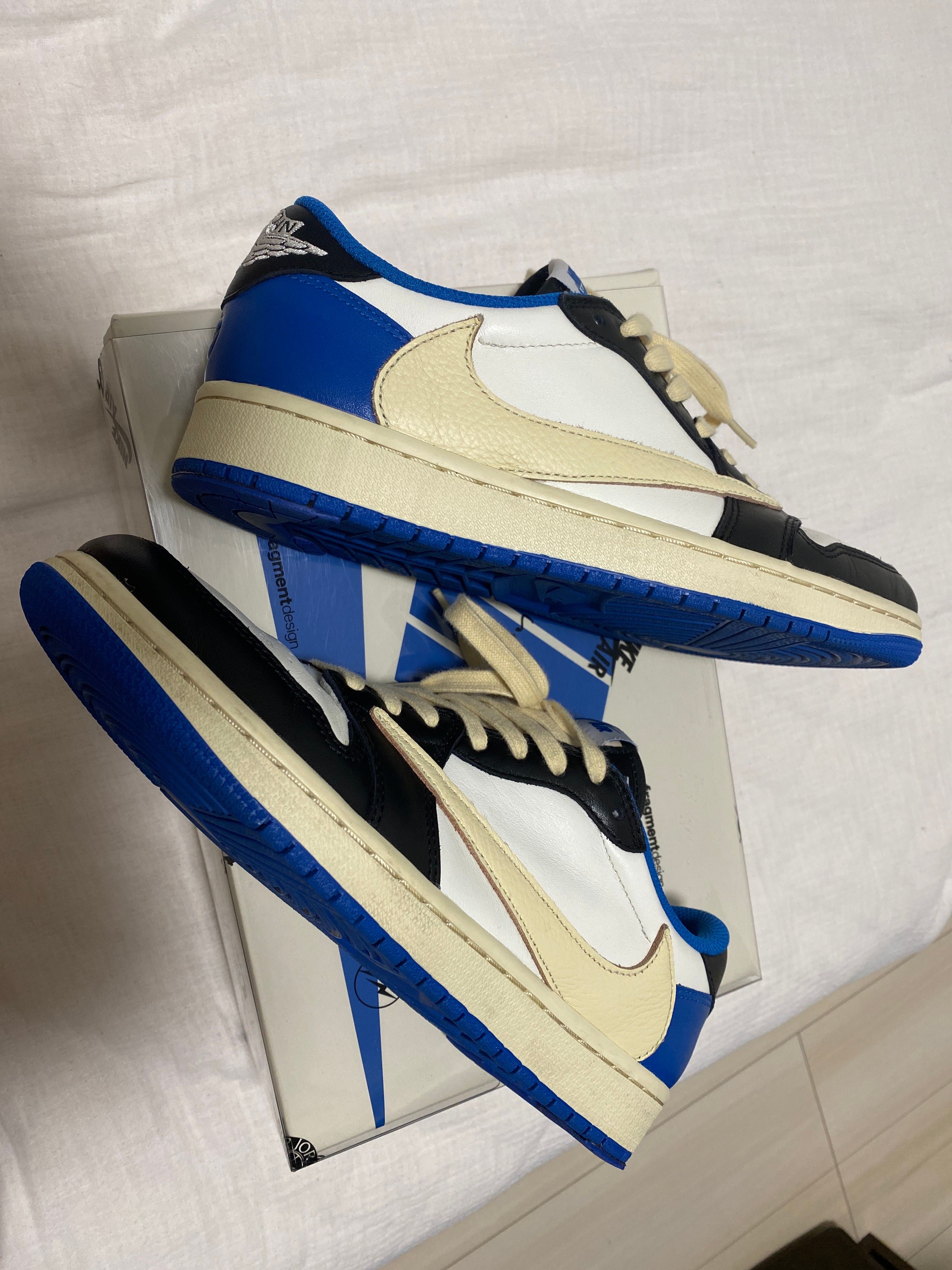 Travis Scott × fragment design × Nike Air Jordan 1 Low OG SP "Military Blue"