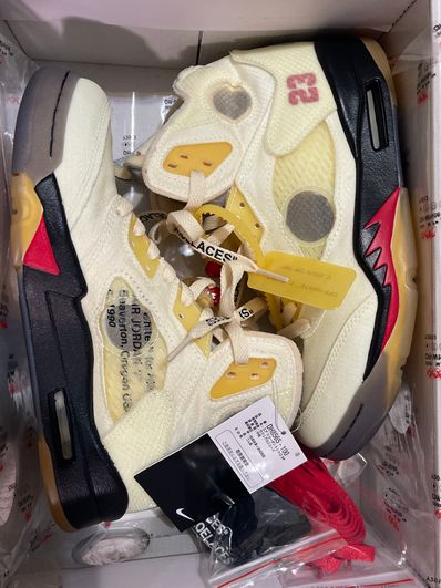Off-White × Nike Air Jordan 5 "Sail"