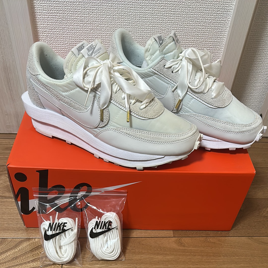 sacai × Nike LDV Waffle "Triple White"