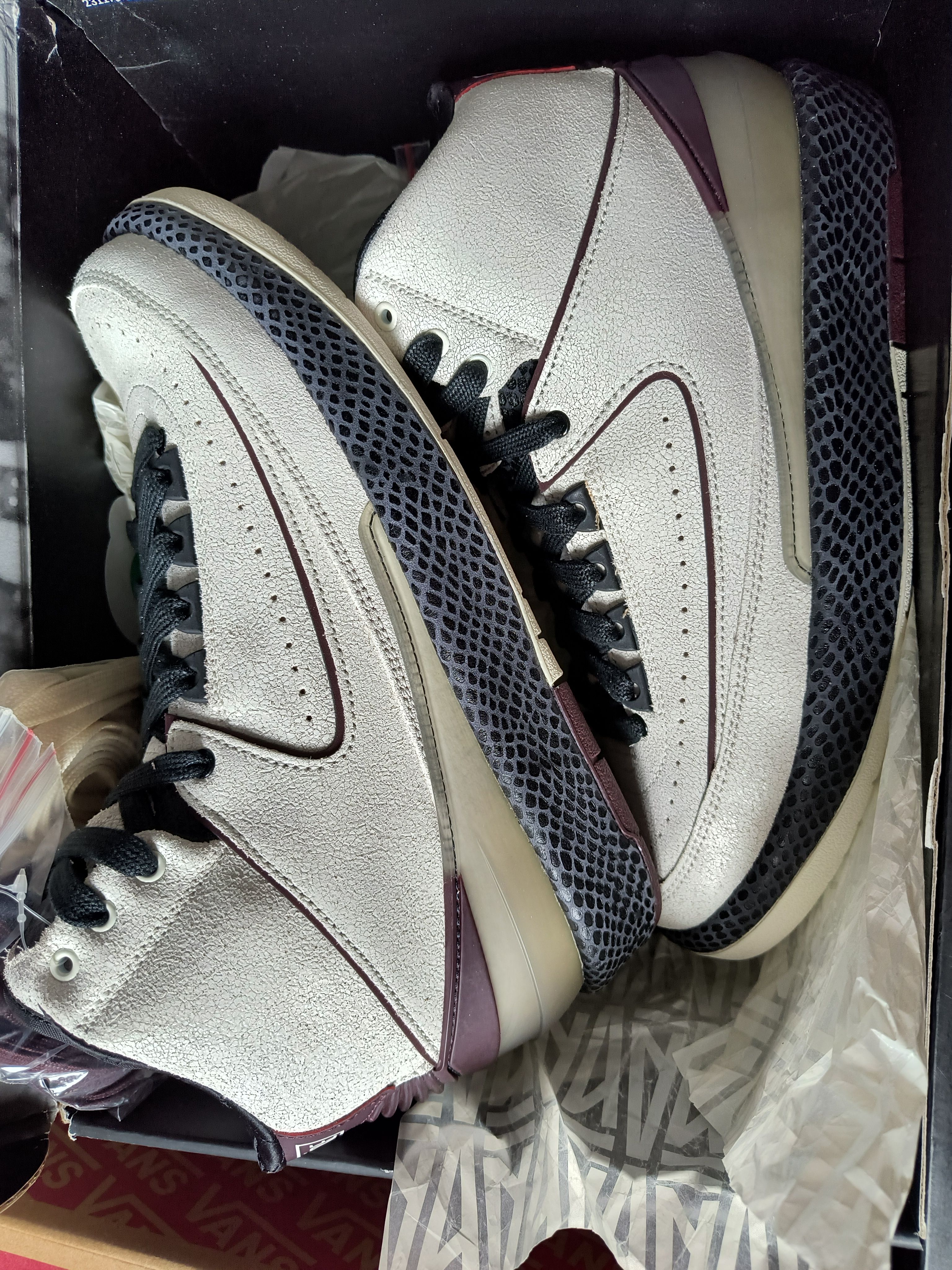 A Ma Maniere × Nike Air Jordan 2 "Airness/Sail and Burgundy"