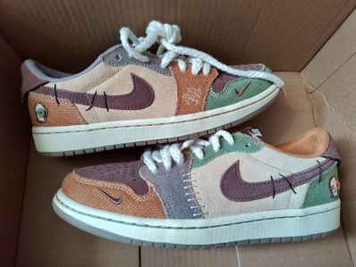 Zion Williamson × Nike Air Jordan 1 Low OG "Flax and Oil Green"