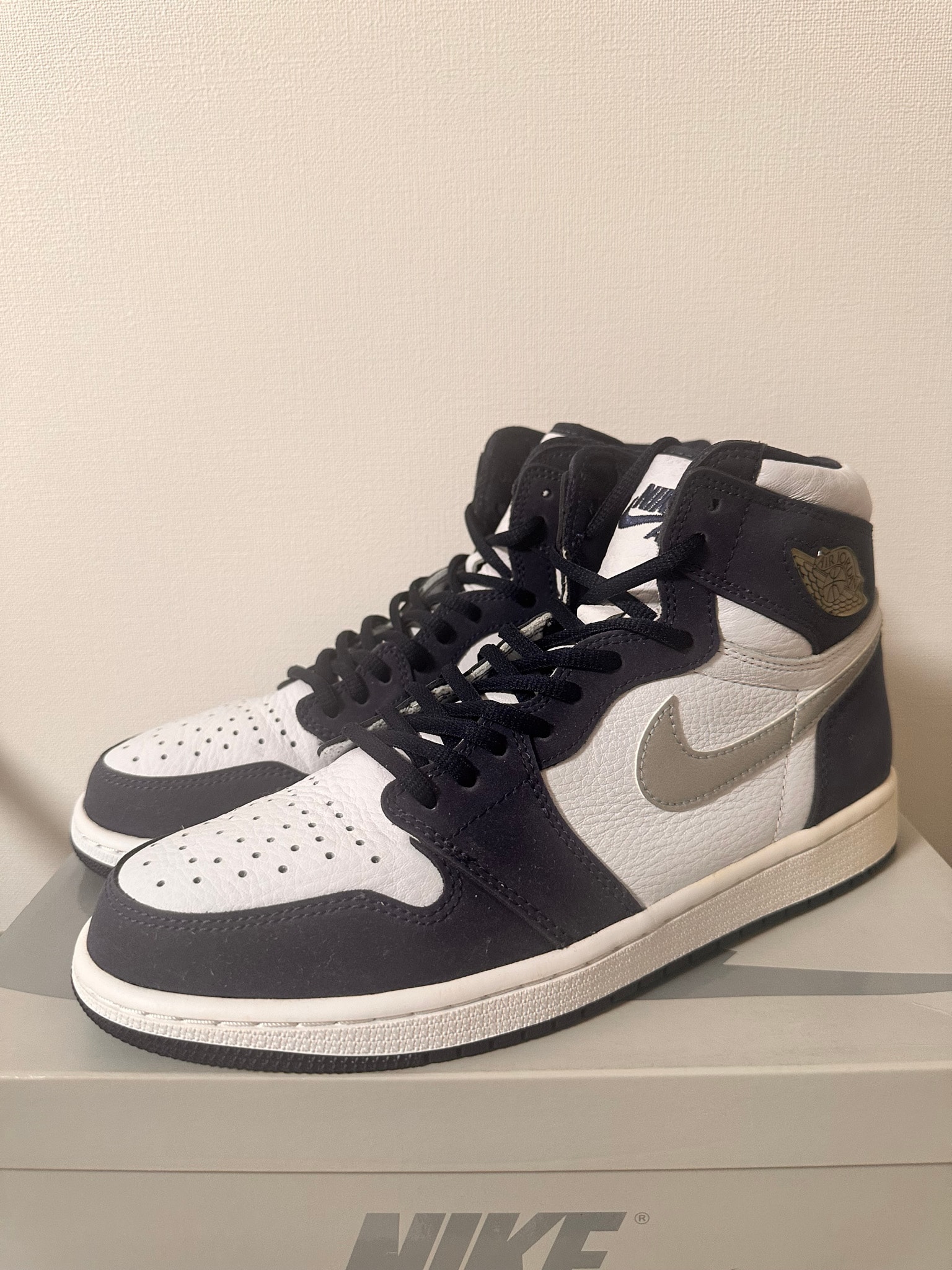Nike Air Jordan 1 High OG CO.JP "White/Midnight Navy" (2020) (Standard Box)