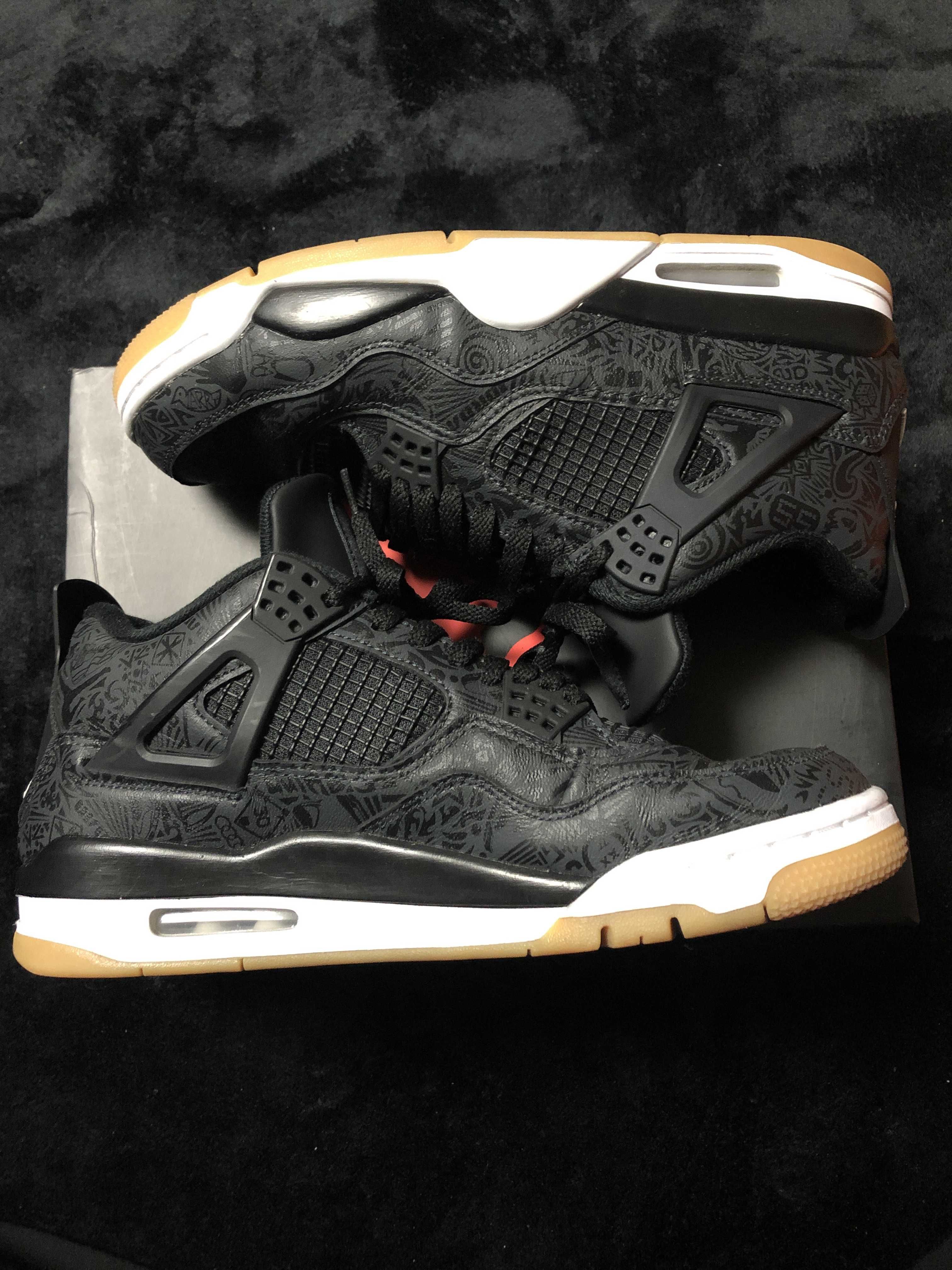 Nike Air Jordan 4 Retro "Laser Black/Gum"