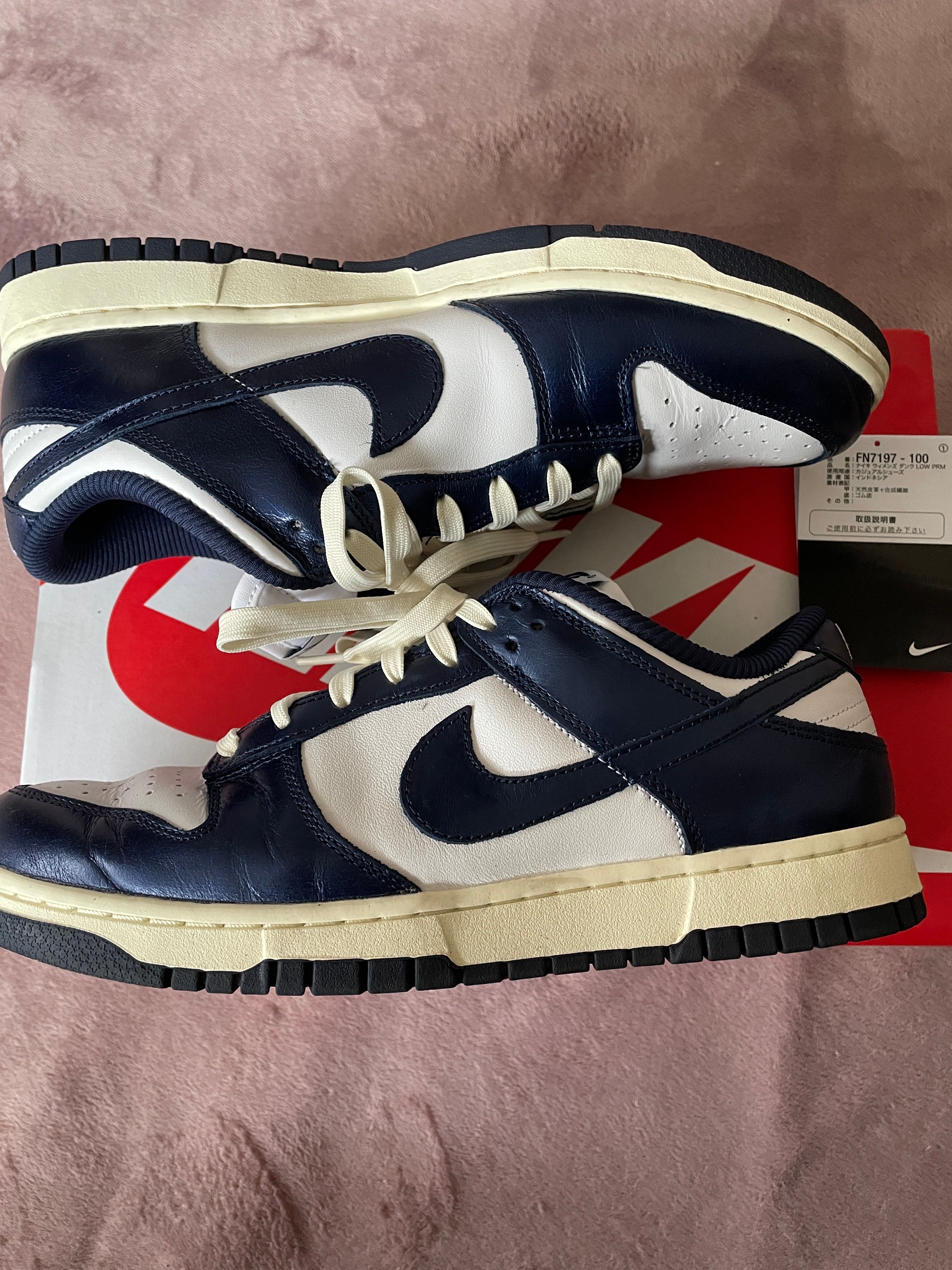 Nike Women's Dunk Low PRM "Midnight Navy and White"