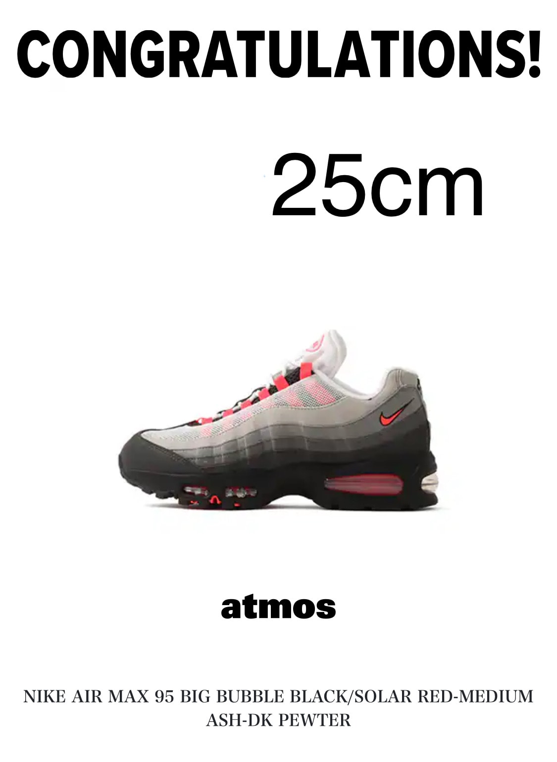 Nike Air Max 95 OG Big Bubble "Medium Ash/Solar Red"