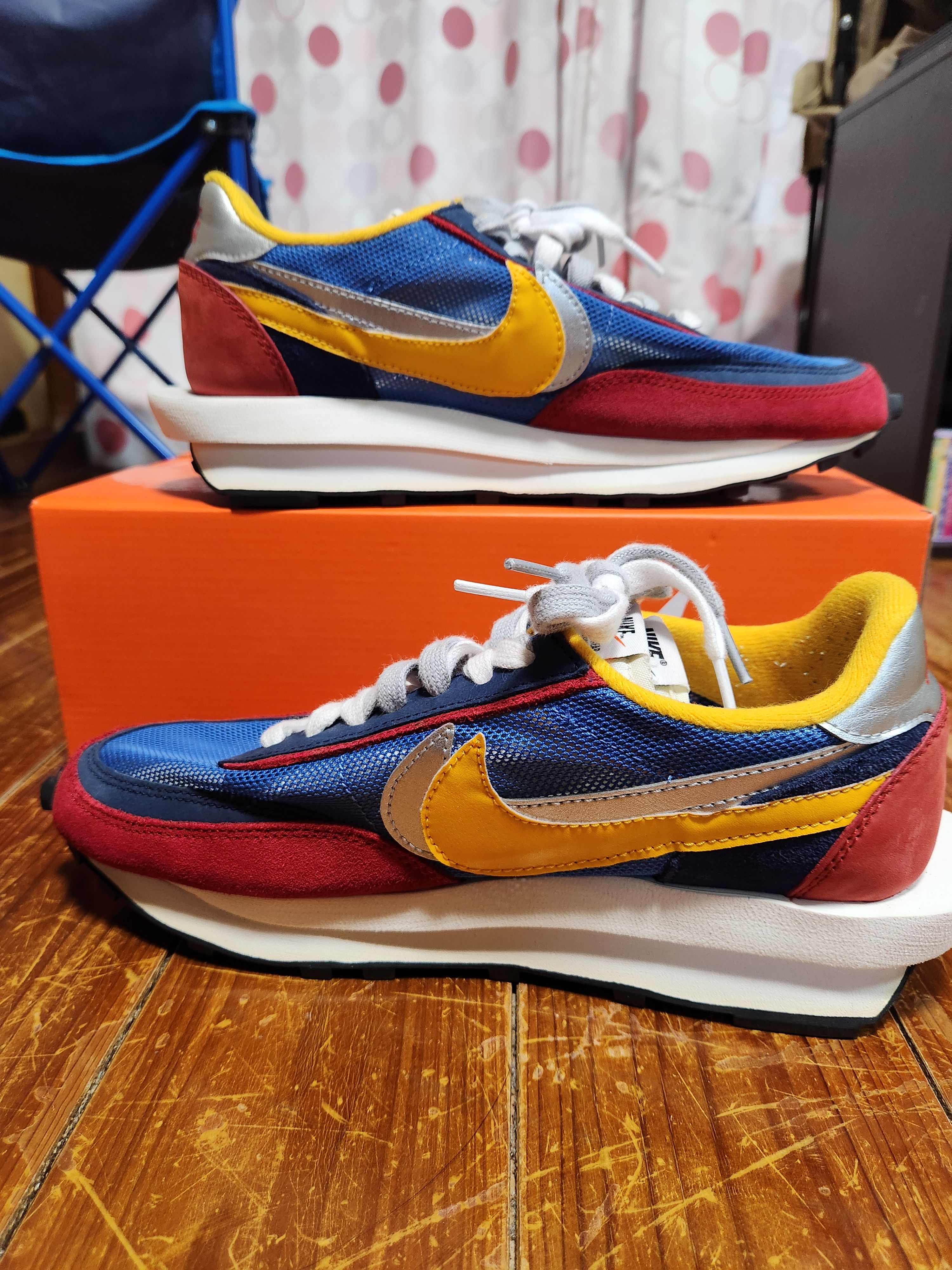 sacai × Nike LDV Waffle "Red/Blue"