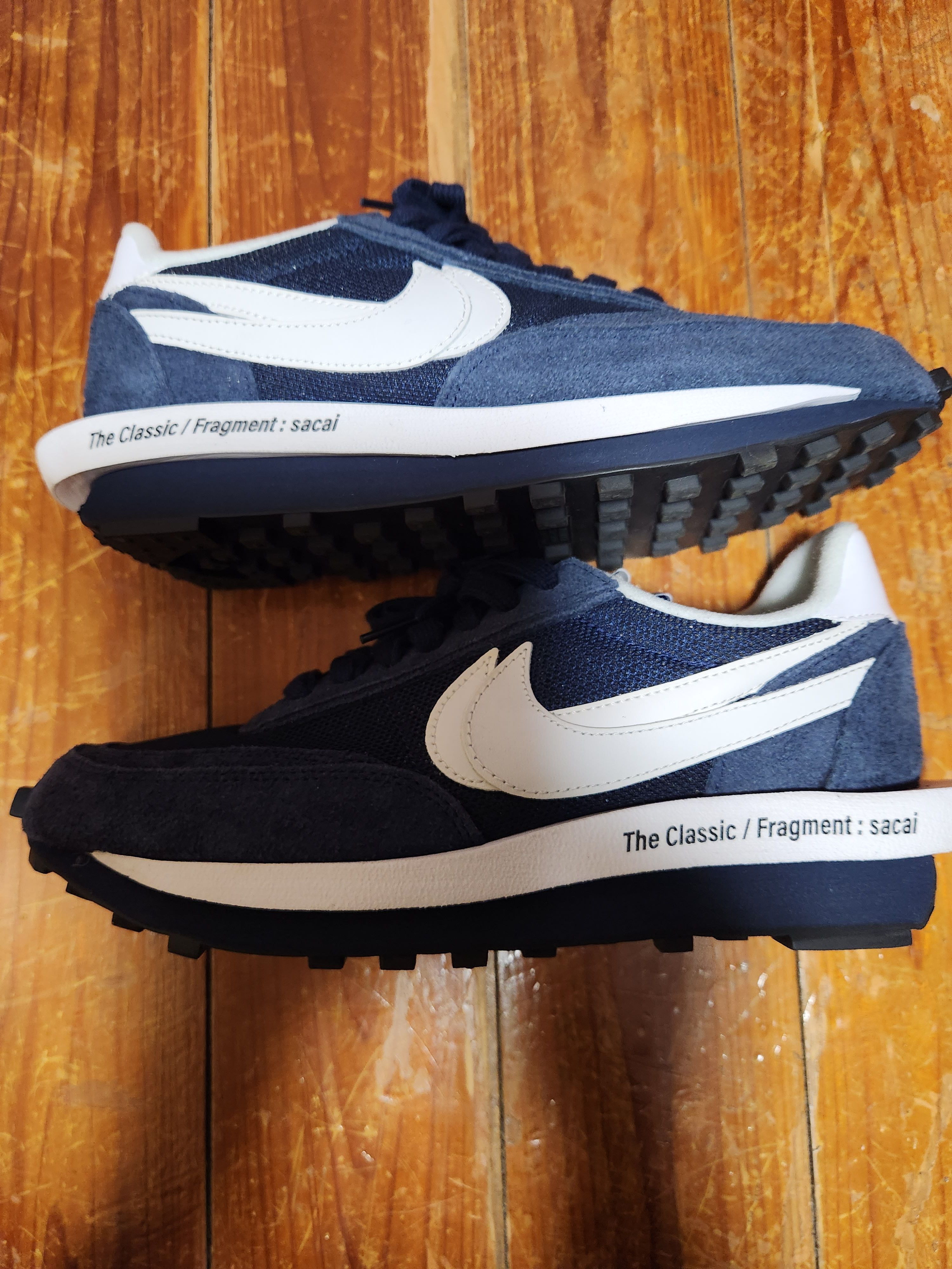 Fragment × sacai × Nike LD Waffle "Blackended Blue"