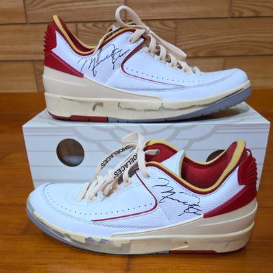 Off-White × Nike Air Jordan 2 Low "White and Varsity Red"