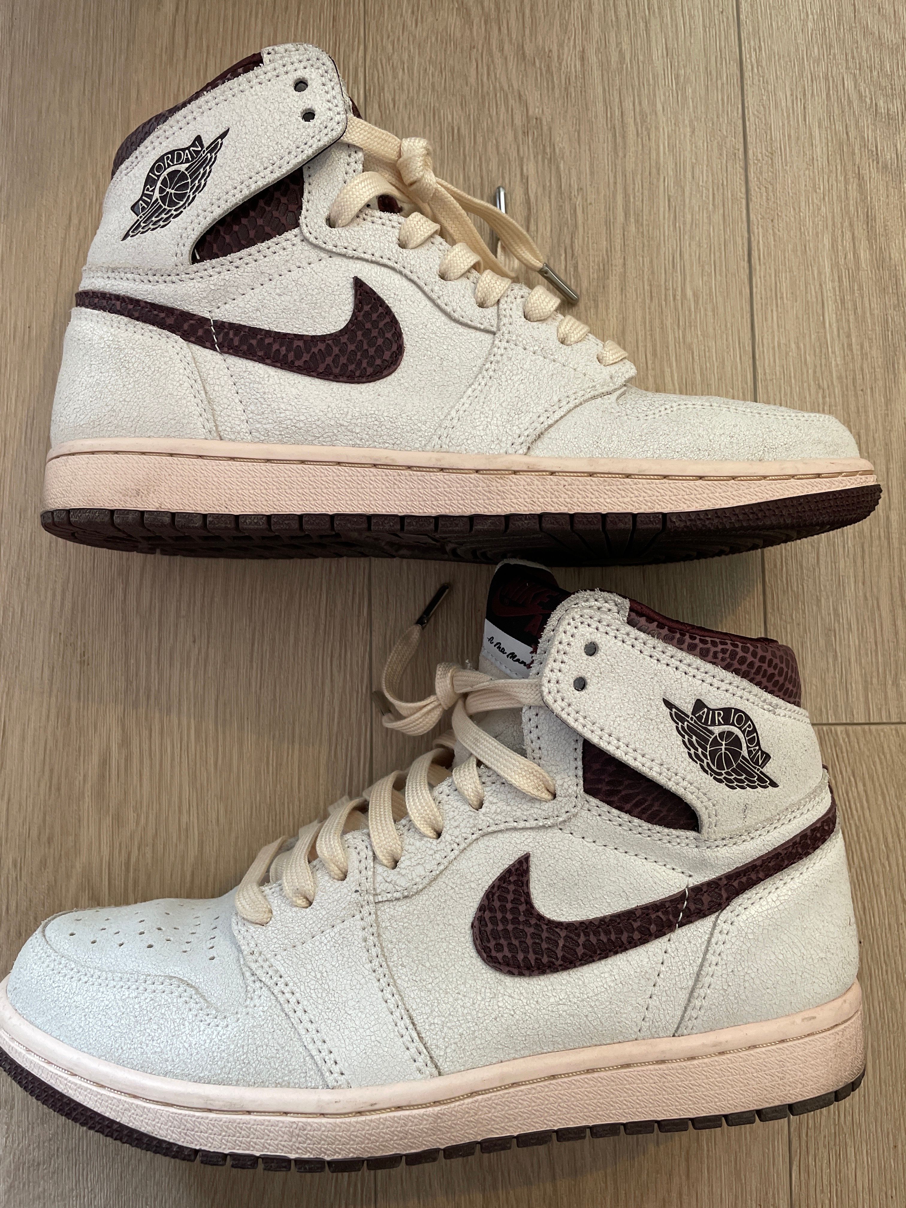A Ma Maniere × Nike Air Jordan 1 Retro High OG "Sail and Burgundy"
