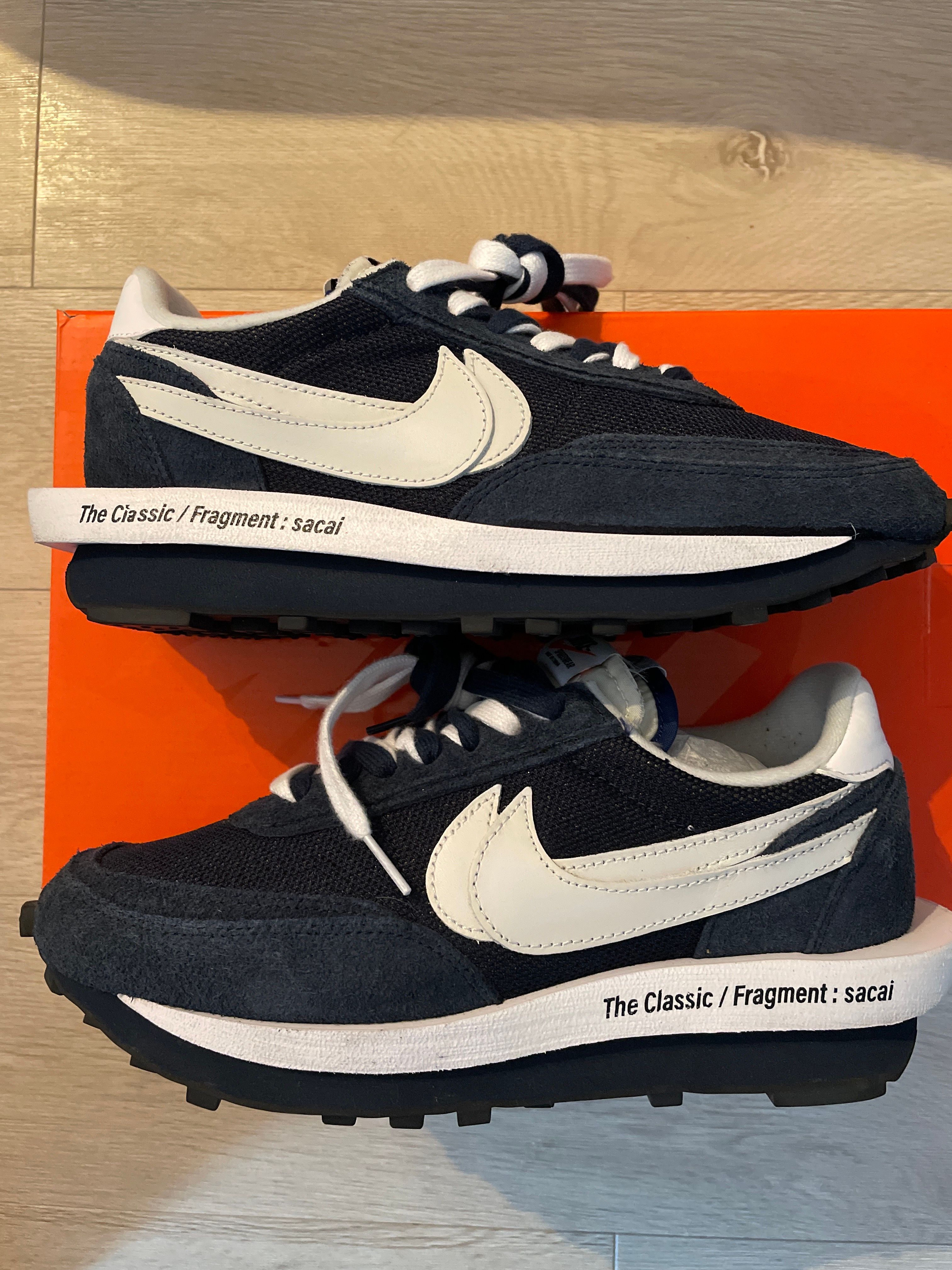 Fragment × sacai × Nike LD Waffle "Blackended Blue"