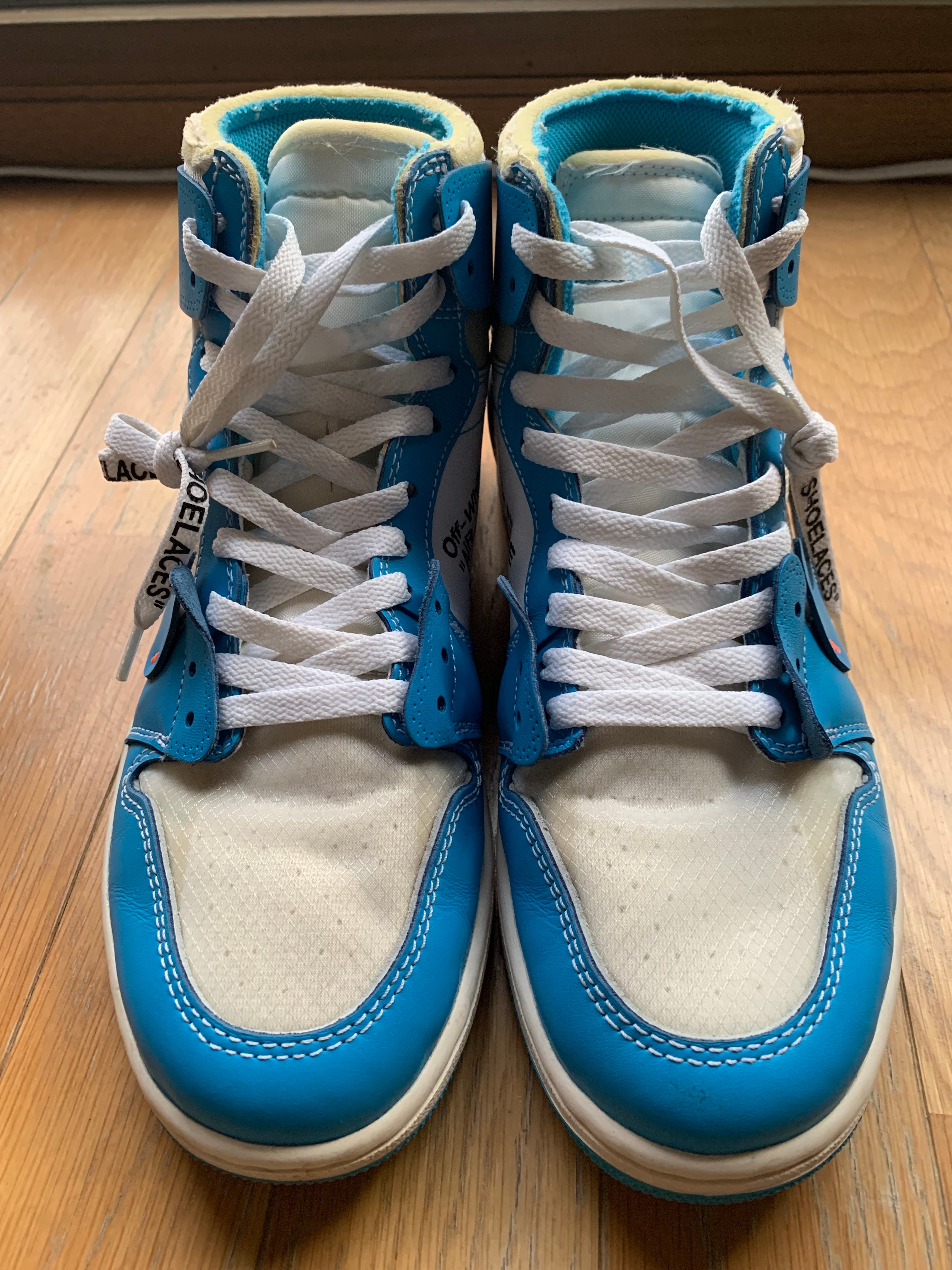 Off-White × Nike Air Jordan 1 High UNC "White/Dark Powder Blue"