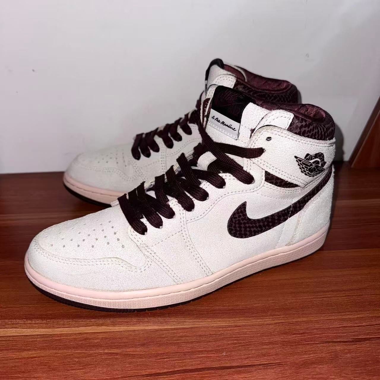 A Ma Maniere × Nike Air Jordan 1 Retro High OG "Sail and Burgundy"