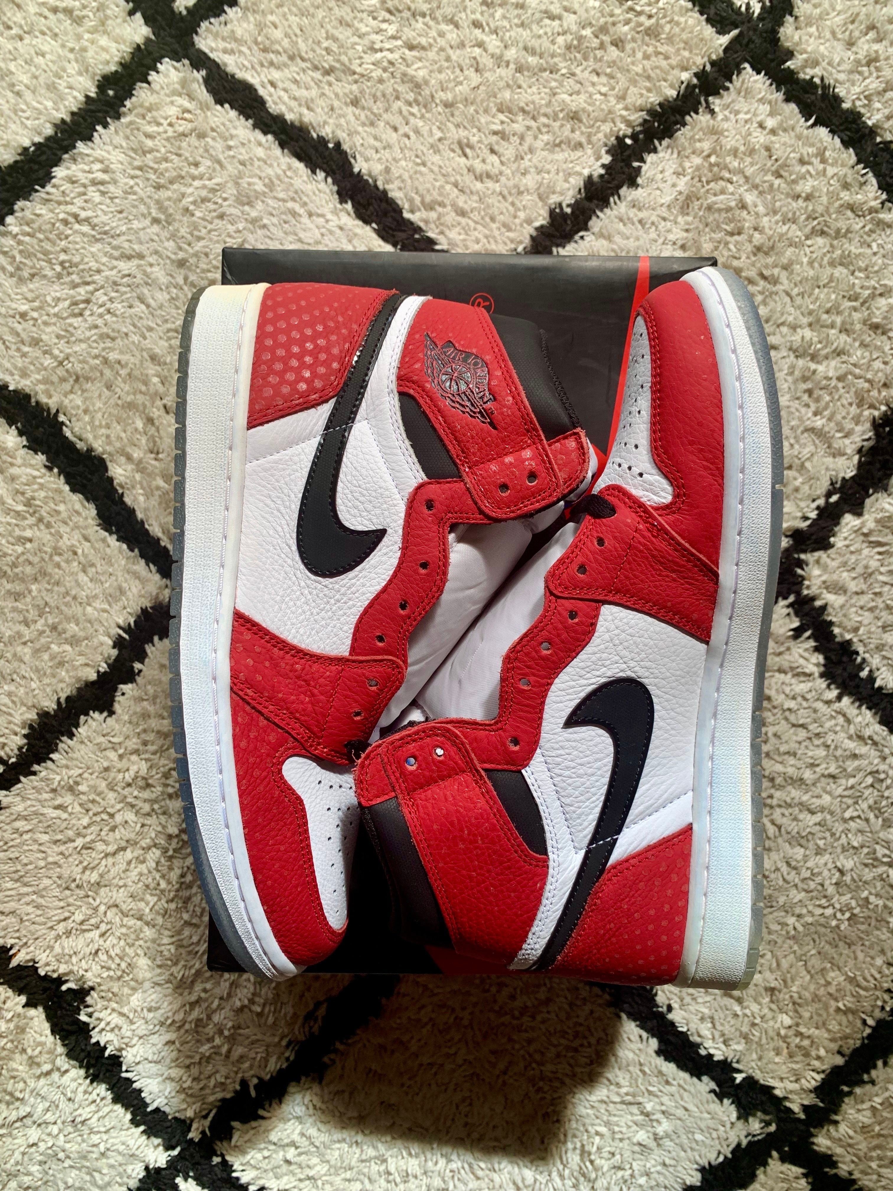 Spiderman × Nike Air Jordan 1 Origin Story "Gym Red/White/Photo Blue/Black"