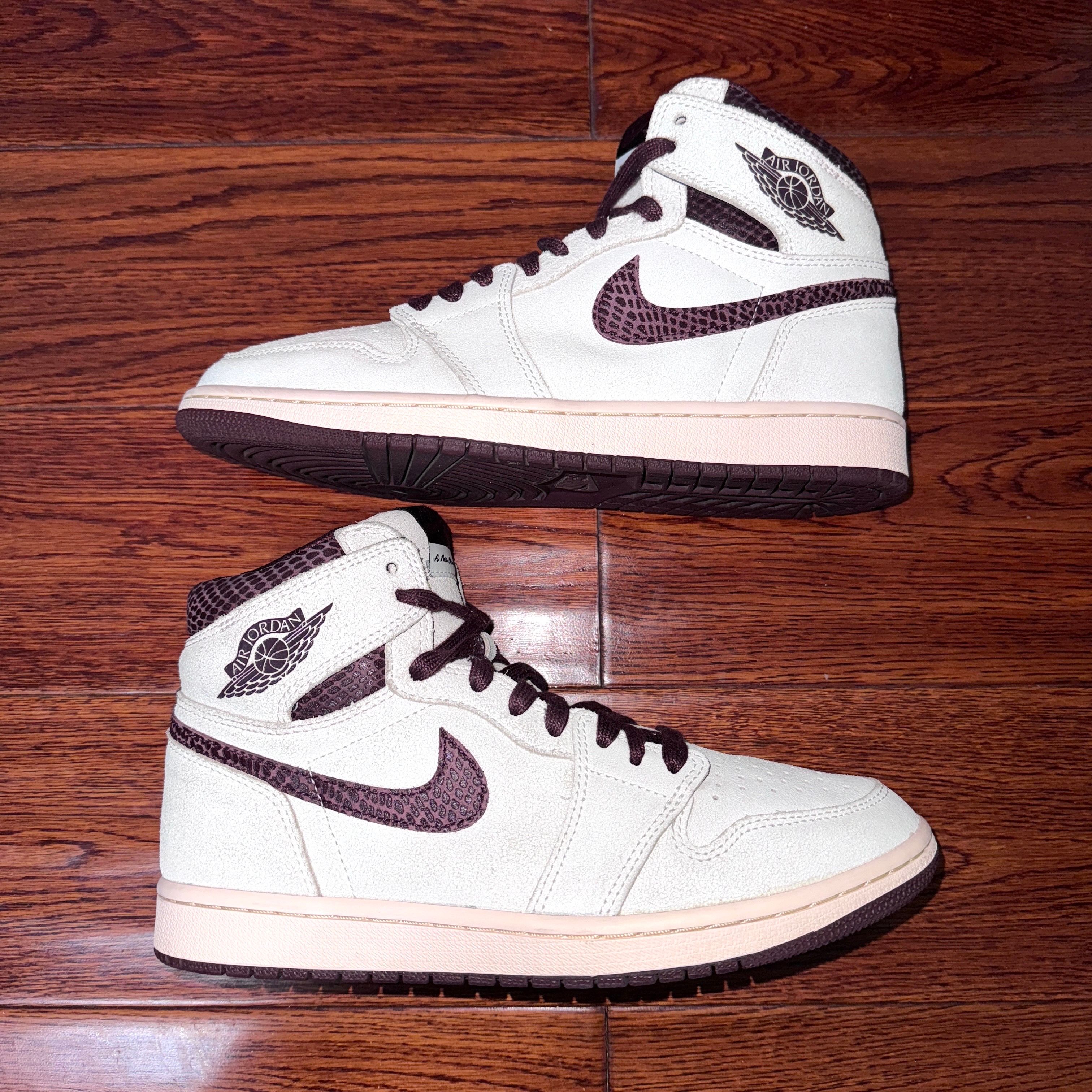 A Ma Maniere × Nike Air Jordan 1 Retro High OG "Sail and Burgundy"