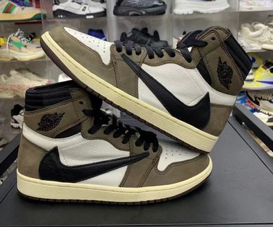 Travis Scott × Nike Air Jordan 1 Retro High OG TS SP "Sail/Dark Mocha"