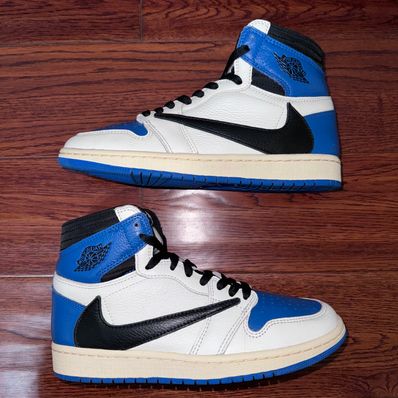 Travis Scott × fragment design × Nike Air Jordan 1 Retro High OG SP "Military Blue"