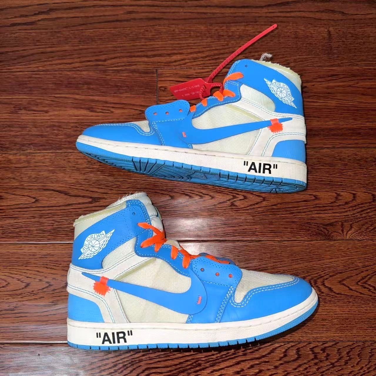 Off-White × Nike Air Jordan 1 High UNC "White/Dark Powder Blue"