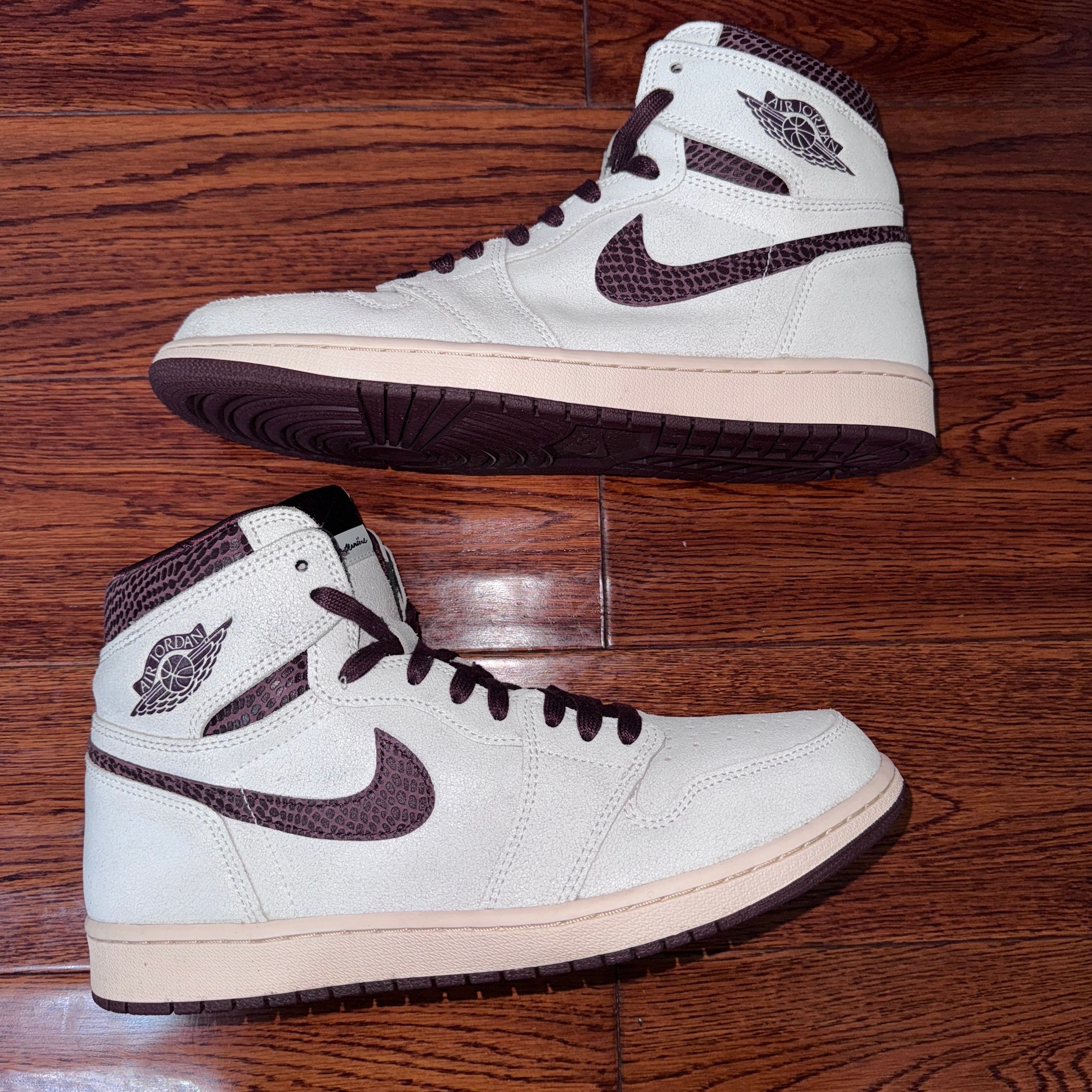 A Ma Maniere × Nike Air Jordan 1 Retro High OG "Sail and Burgundy"