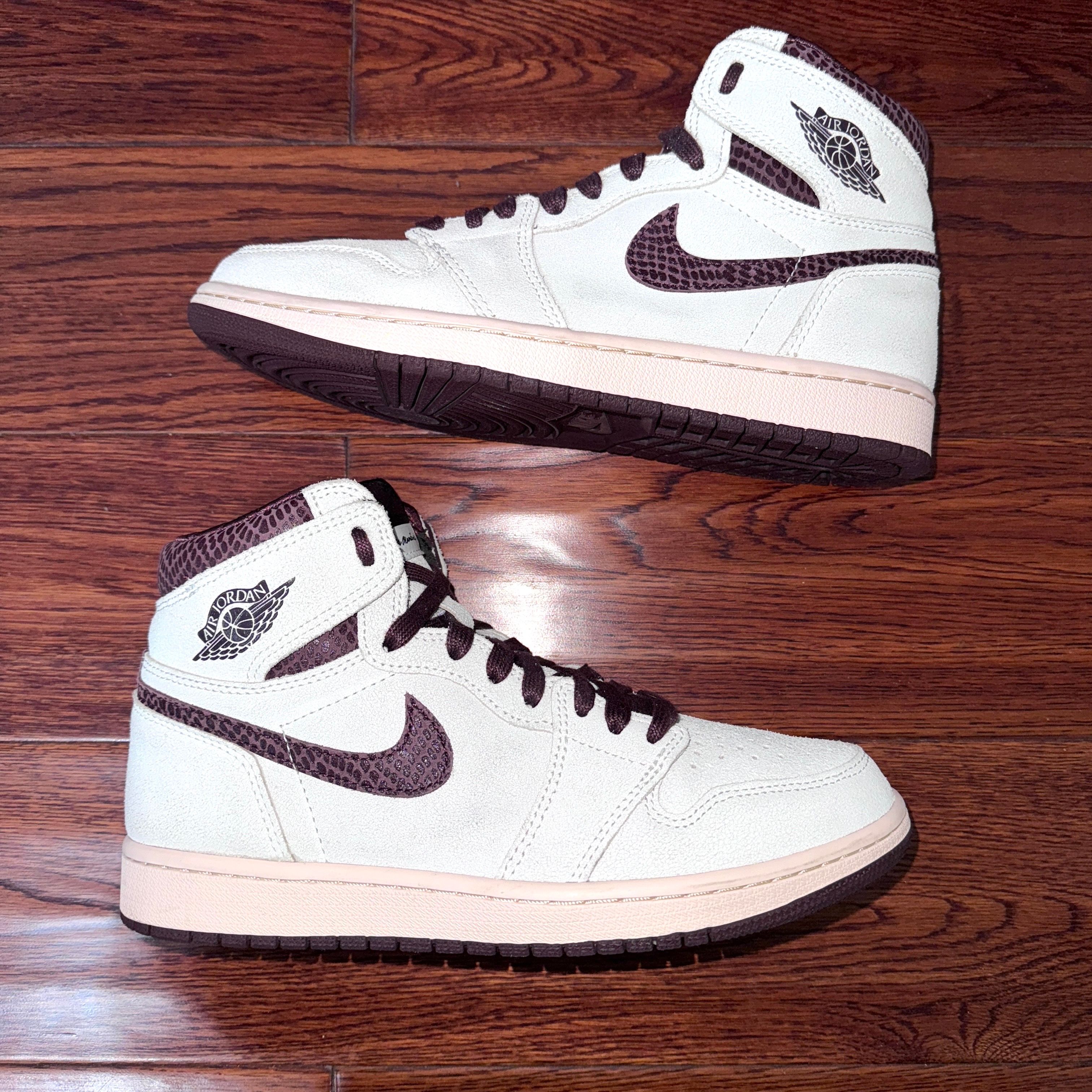 A Ma Maniere × Nike Air Jordan 1 Retro High OG "Sail and Burgundy"