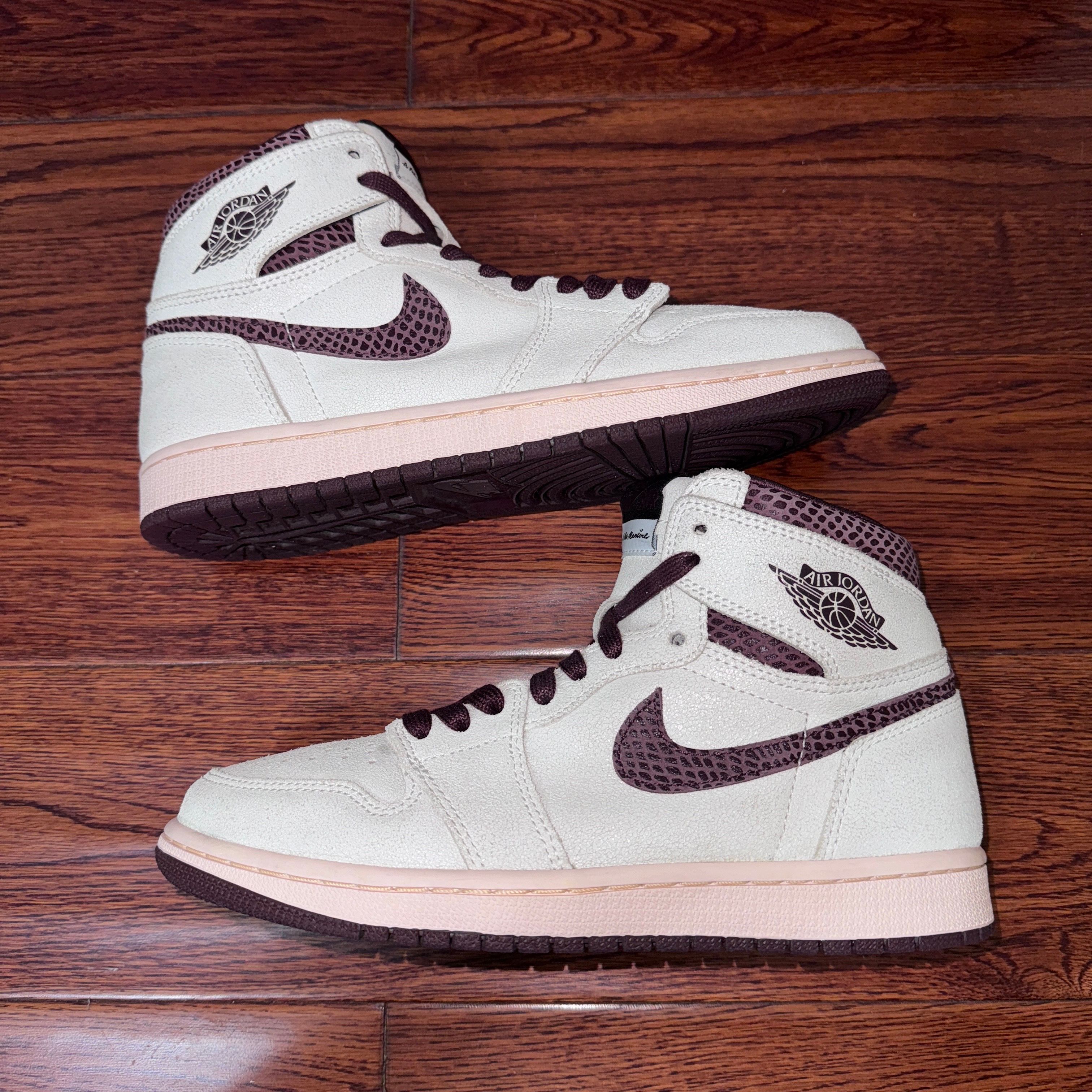 A Ma Maniere × Nike Air Jordan 1 Retro High OG "Sail and Burgundy"