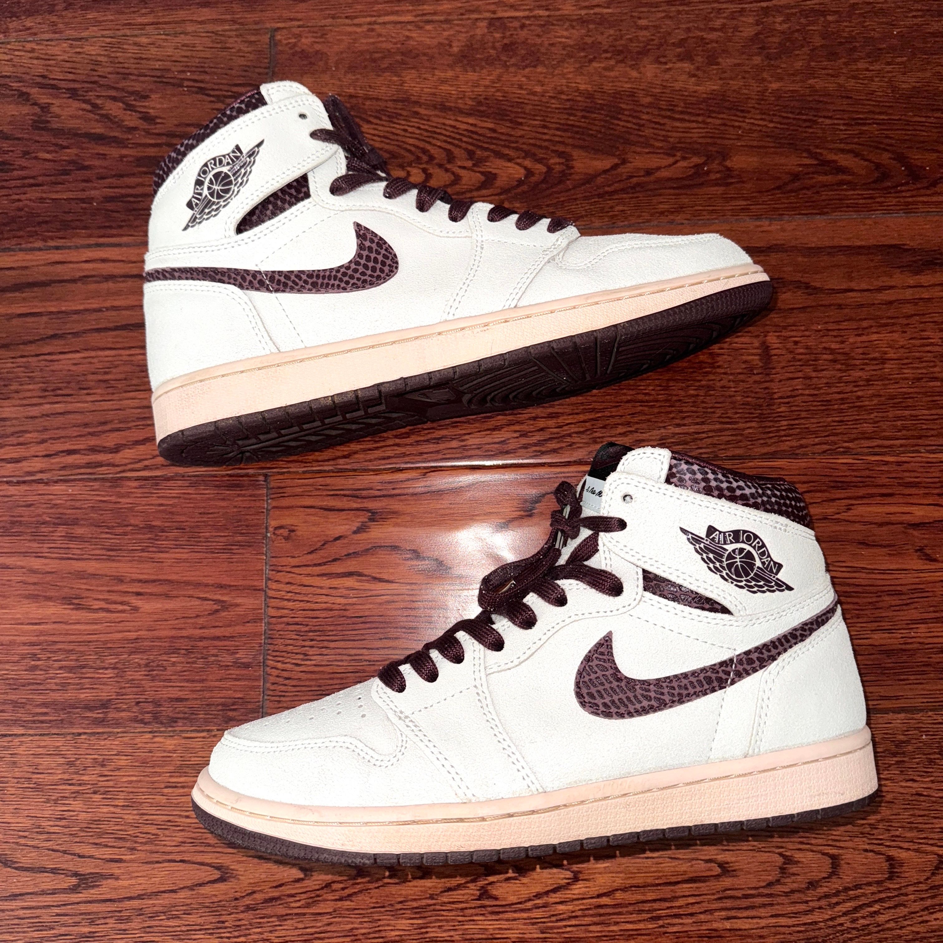 A Ma Maniere × Nike Air Jordan 1 Retro High OG "Sail and Burgundy"