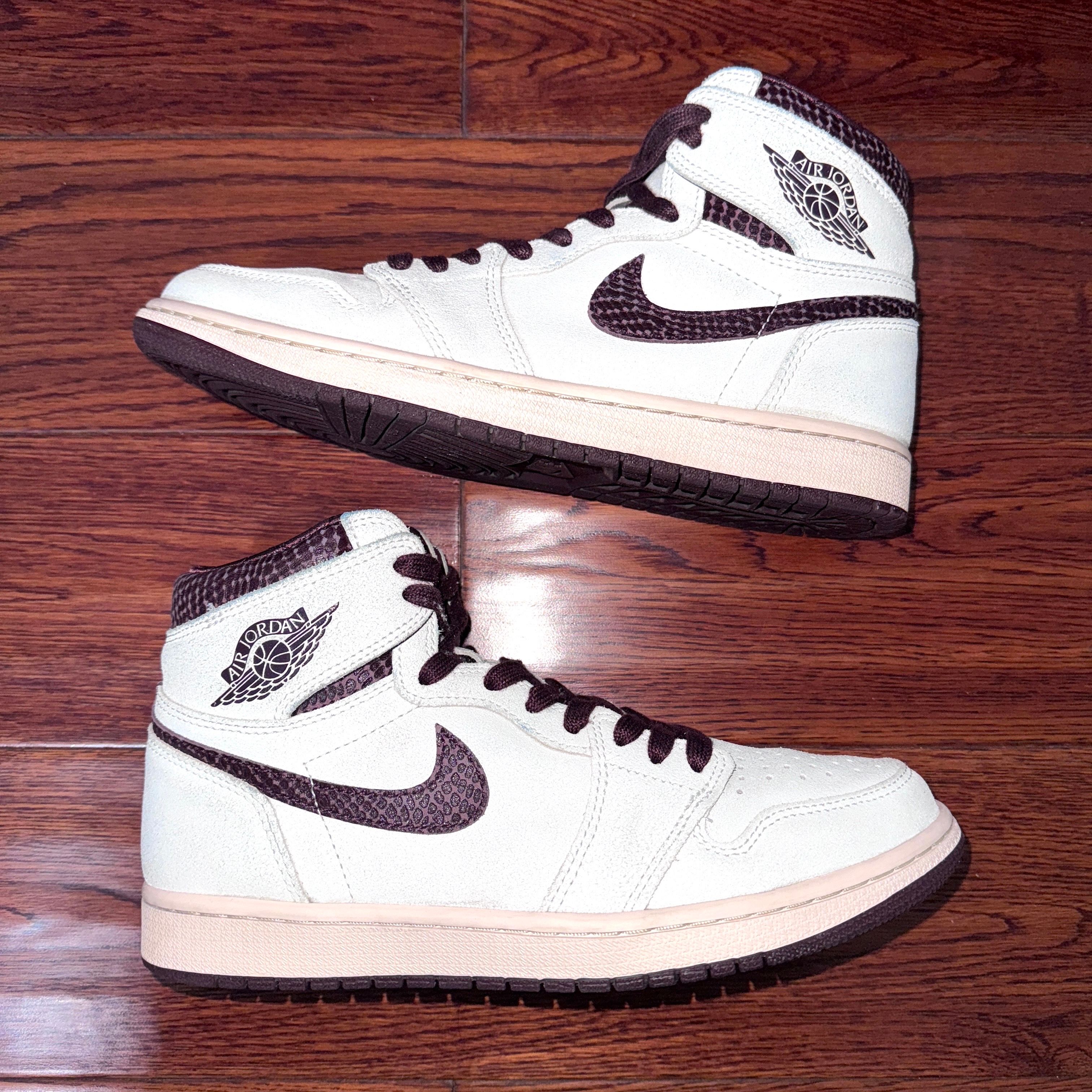 A Ma Maniere × Nike Air Jordan 1 Retro High OG "Sail and Burgundy"