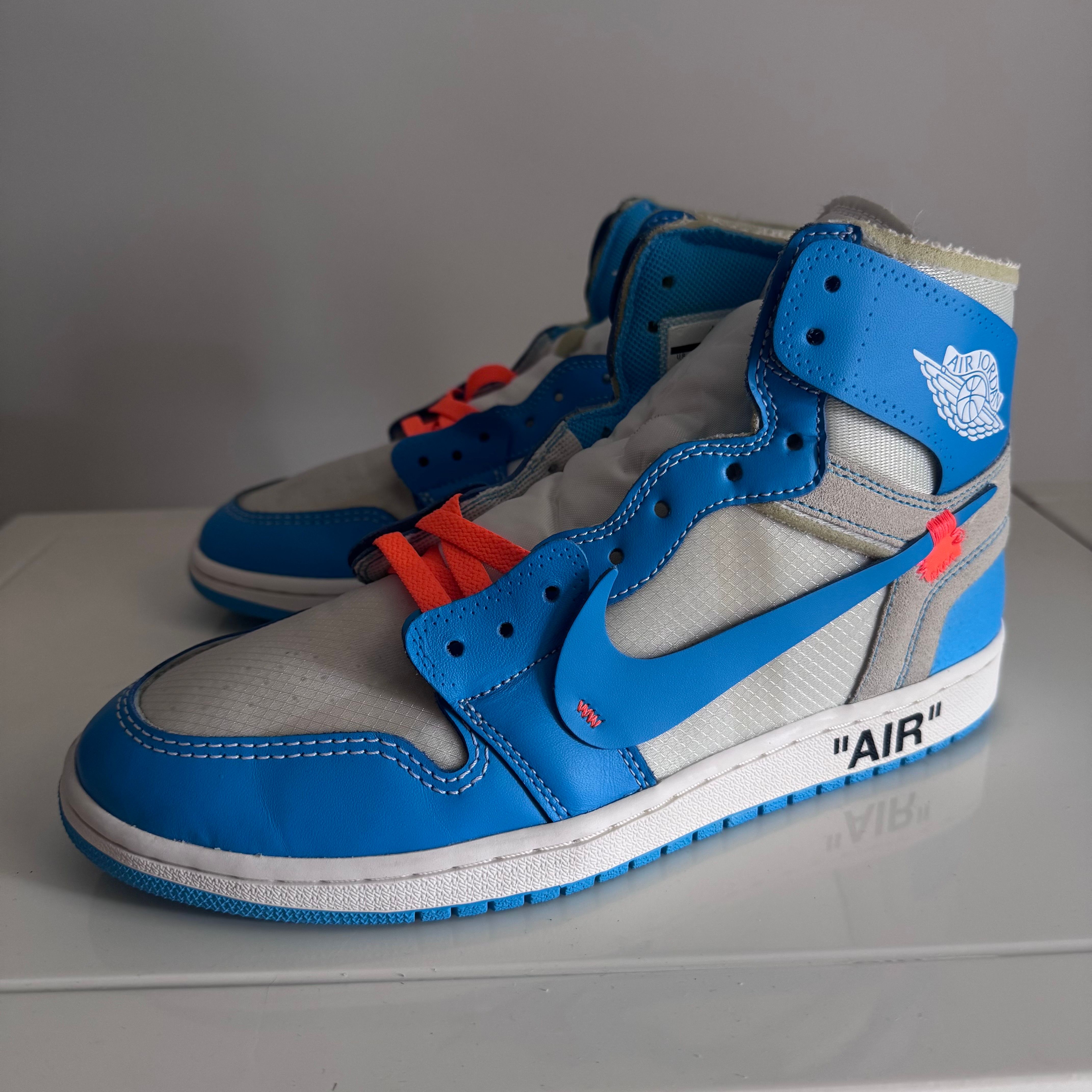 Off-White × Nike Air Jordan 1 High UNC "White/Dark Powder Blue"