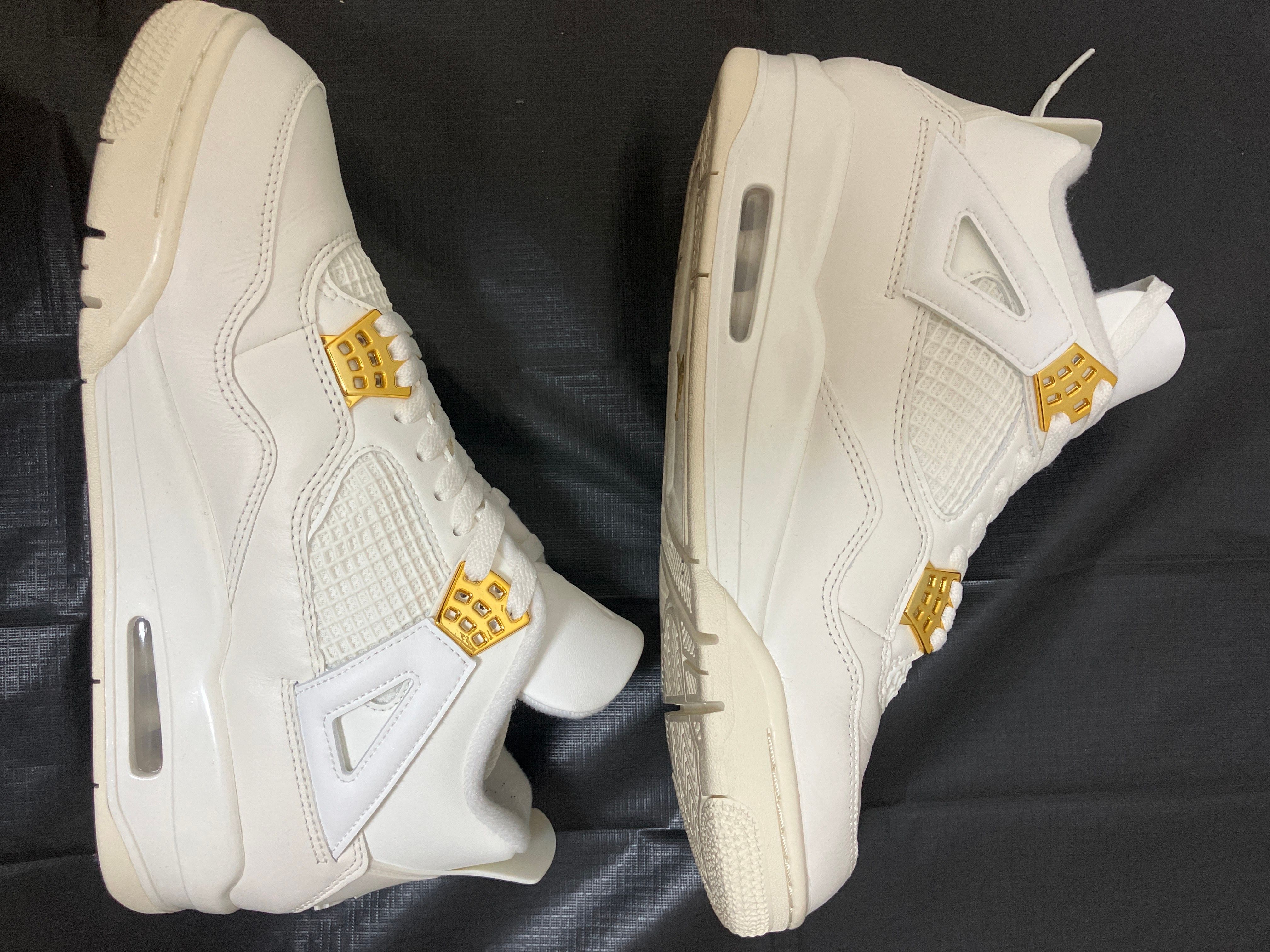 Nike Women's Air Jordan 4 Retro "White & Gold"