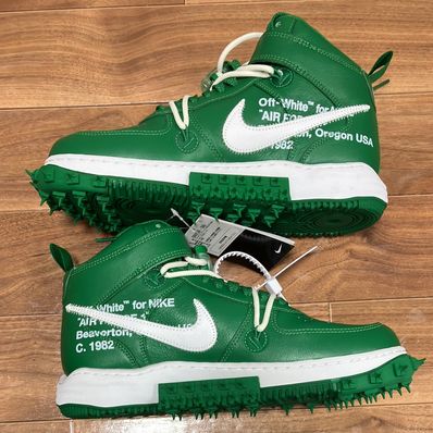 Off-White × Nike Air Force 1 Mid SP LTHR "Pine Green"
