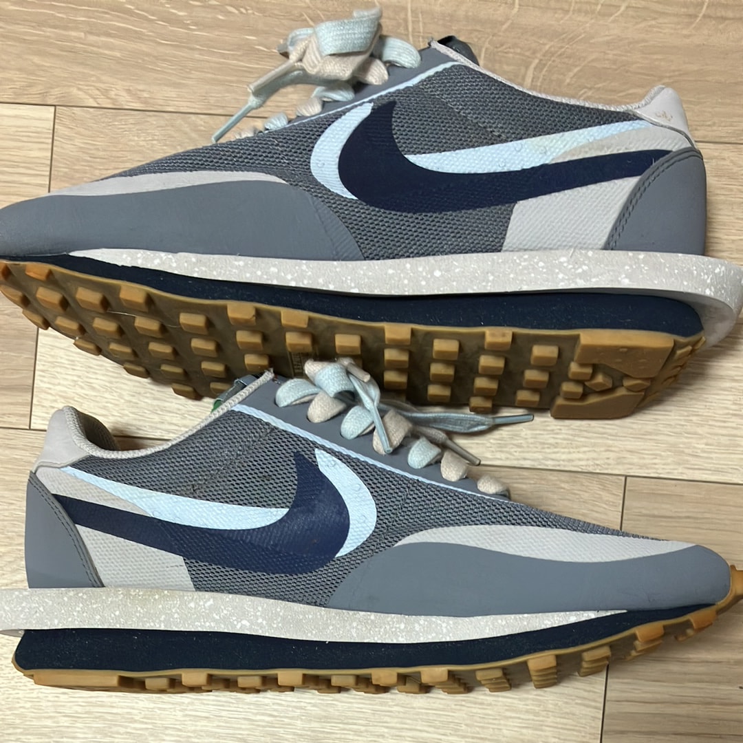CLOT × Sacai × Nike LD Waffle "Grey Obsidian/Cool Grey"