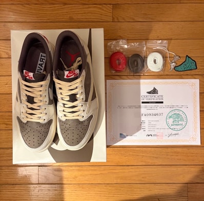 Travis Scott × Nike Air Jordan 1 Low OG SP "Reverse Mocha/Sail and Ridgerock"