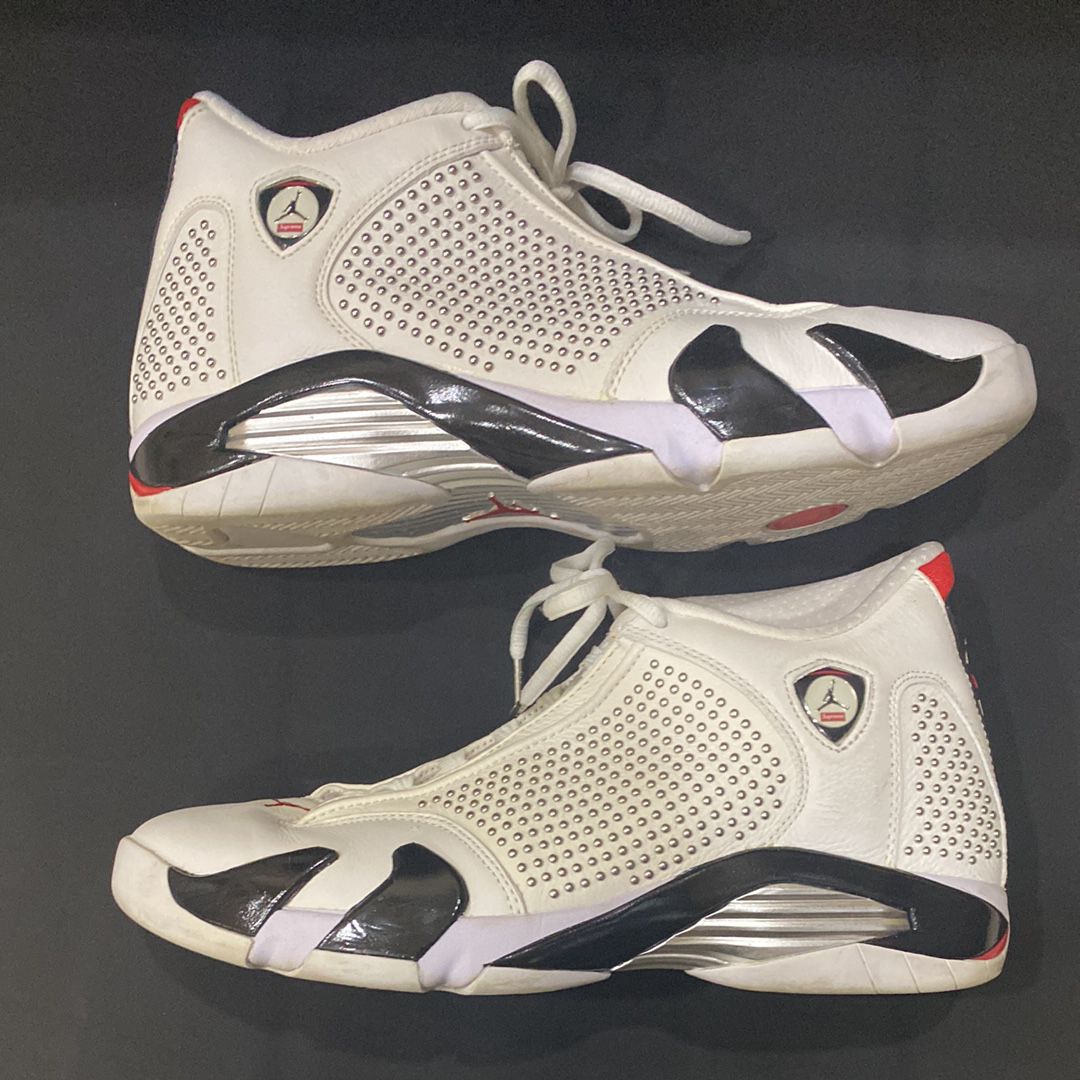Supreme × Nike Air Jordan 14 Retro "White/University Red"