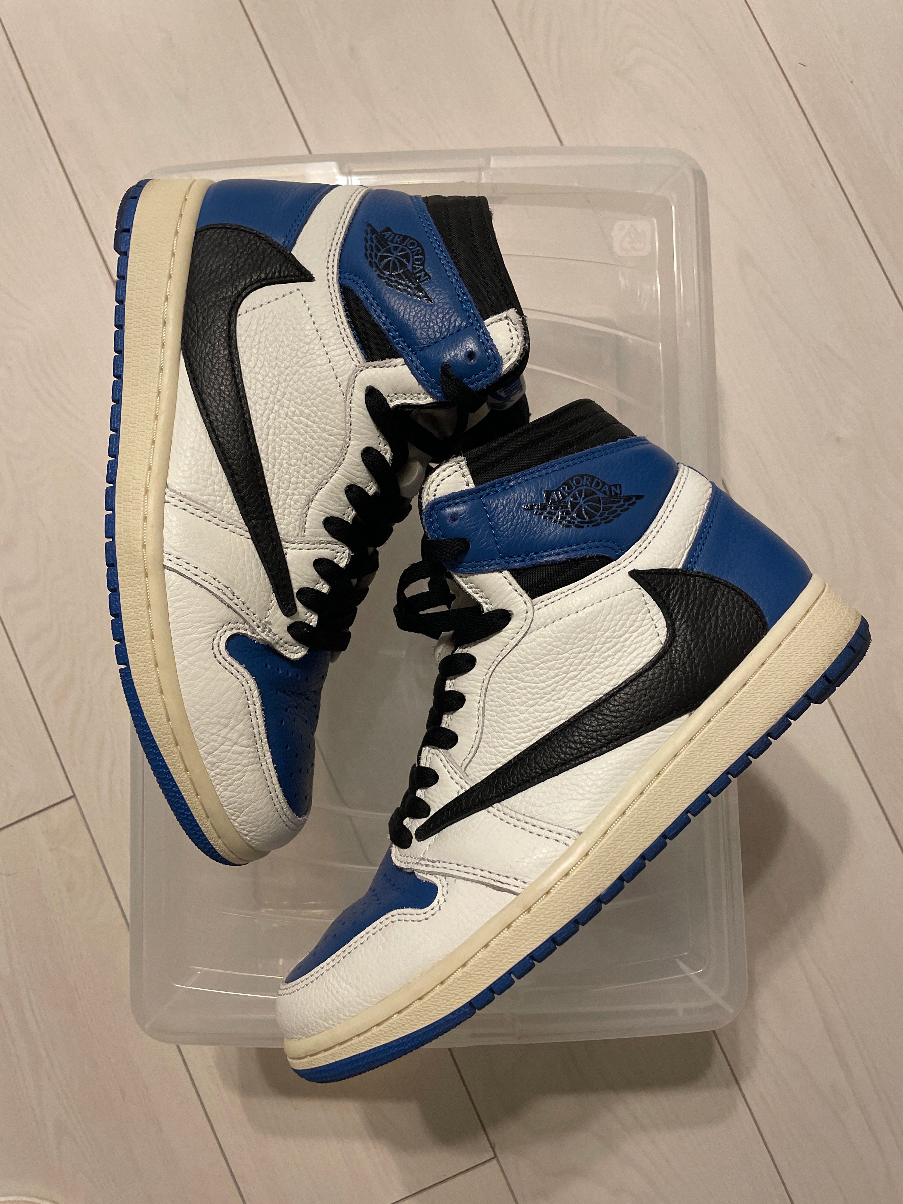 Travis Scott × fragment design × Nike Air Jordan 1 Retro High OG SP "Military Blue"