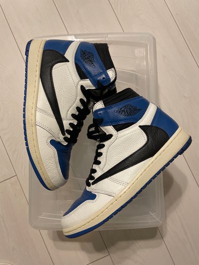 Travis Scott × fragment design × Nike Air Jordan 1 Retro High OG SP "Military Blue"