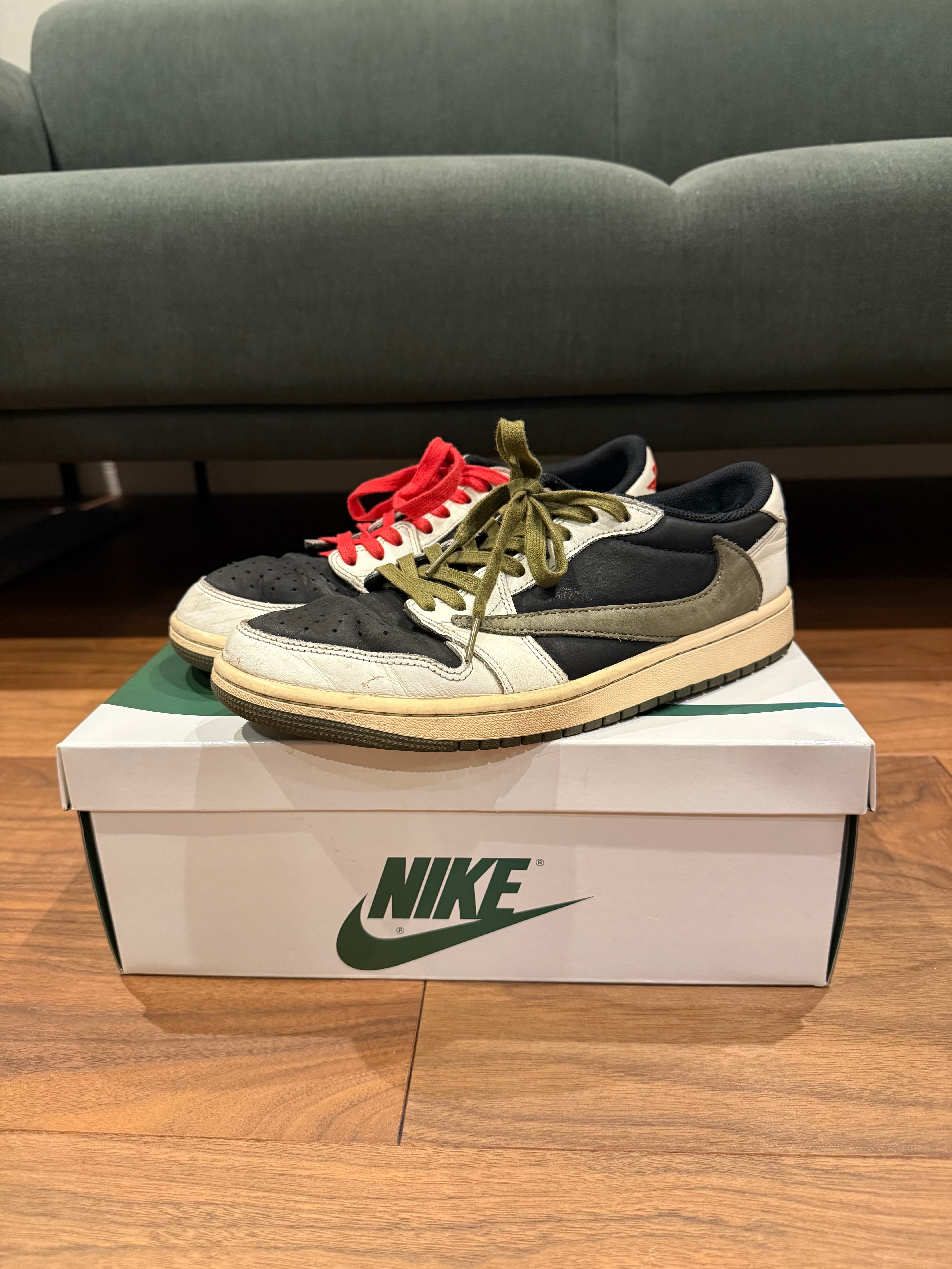 Travis Scott × Nike Women's Air Jordan 1 Low OG "Medium Olive"